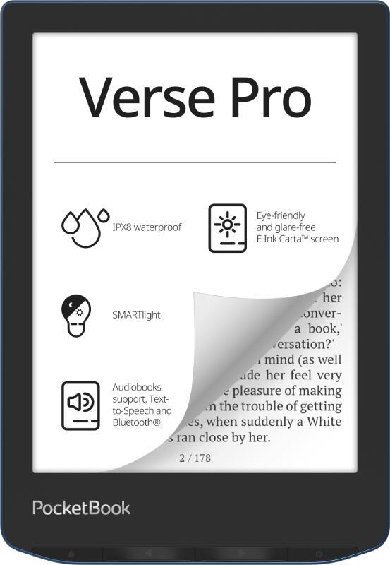 PocketBook eBook-Reader Verse Pro EU / PB634-A-WW Schwarz, Blau S 15,2 cm (6")