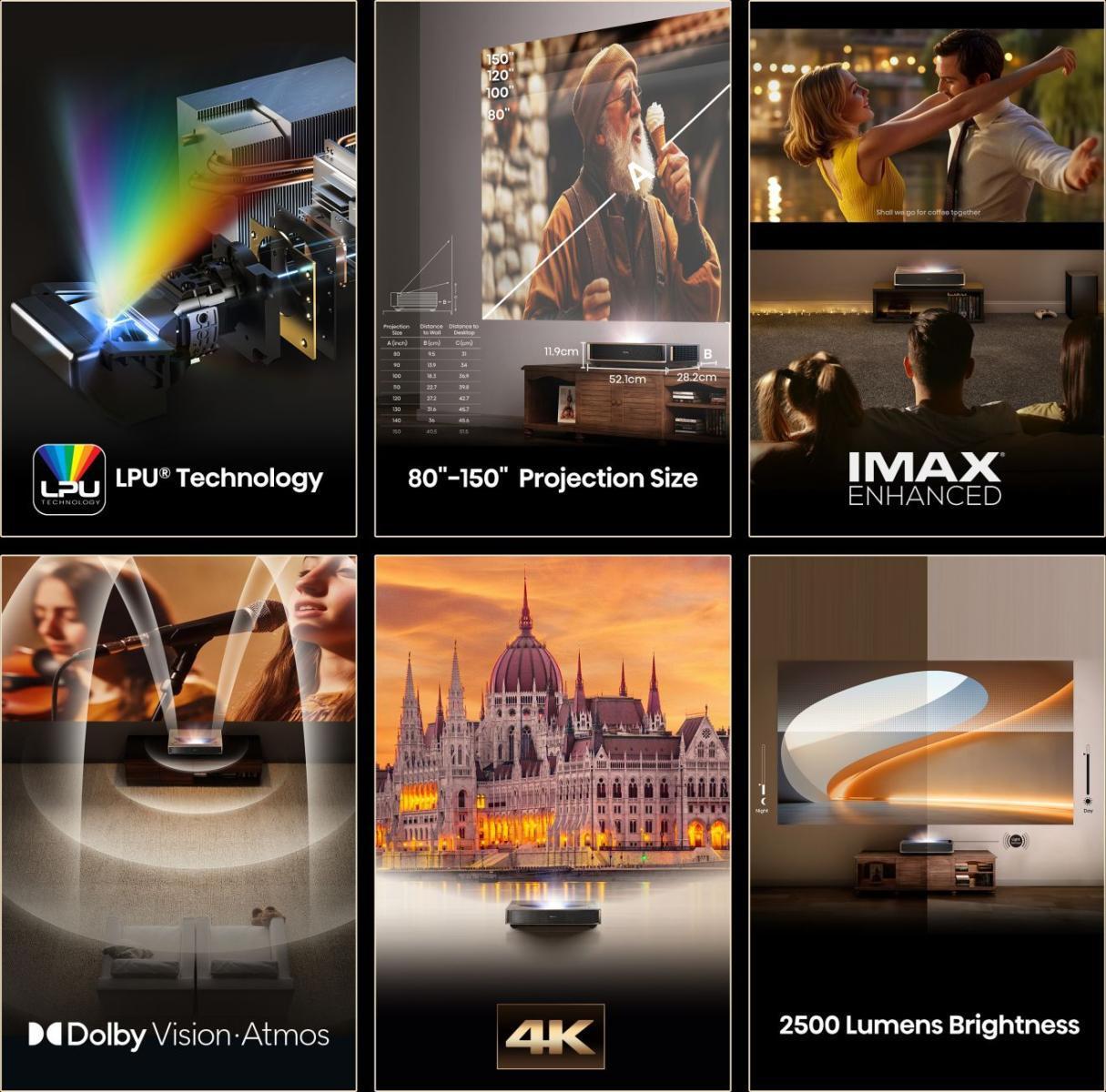 Hisense Beamer 4K Smart Laser Cinema PT1 GMG / 20016800 Noir