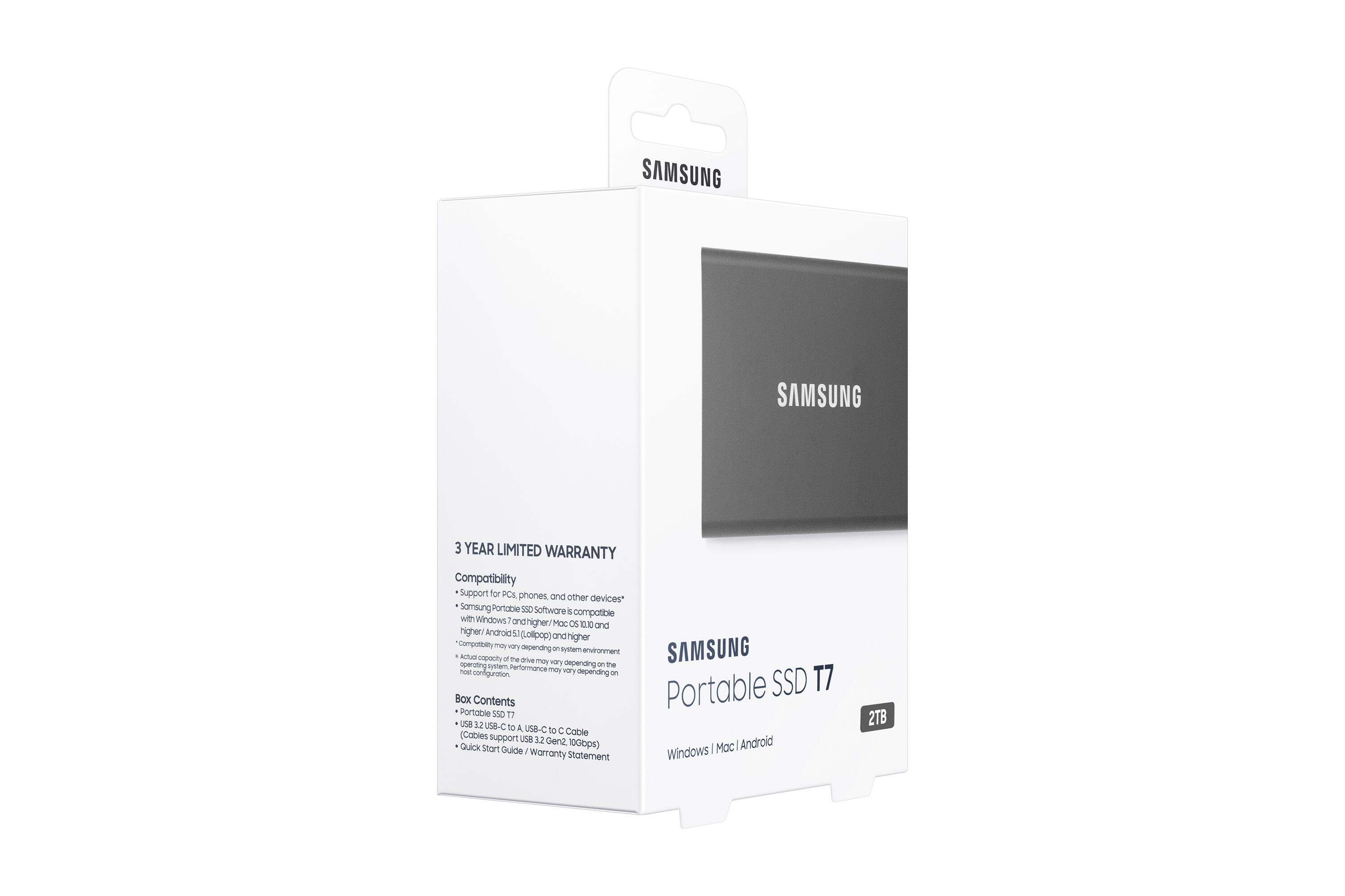 Samsung Externe SSD T7 2TB / MU-PC2T0T/WW Grau