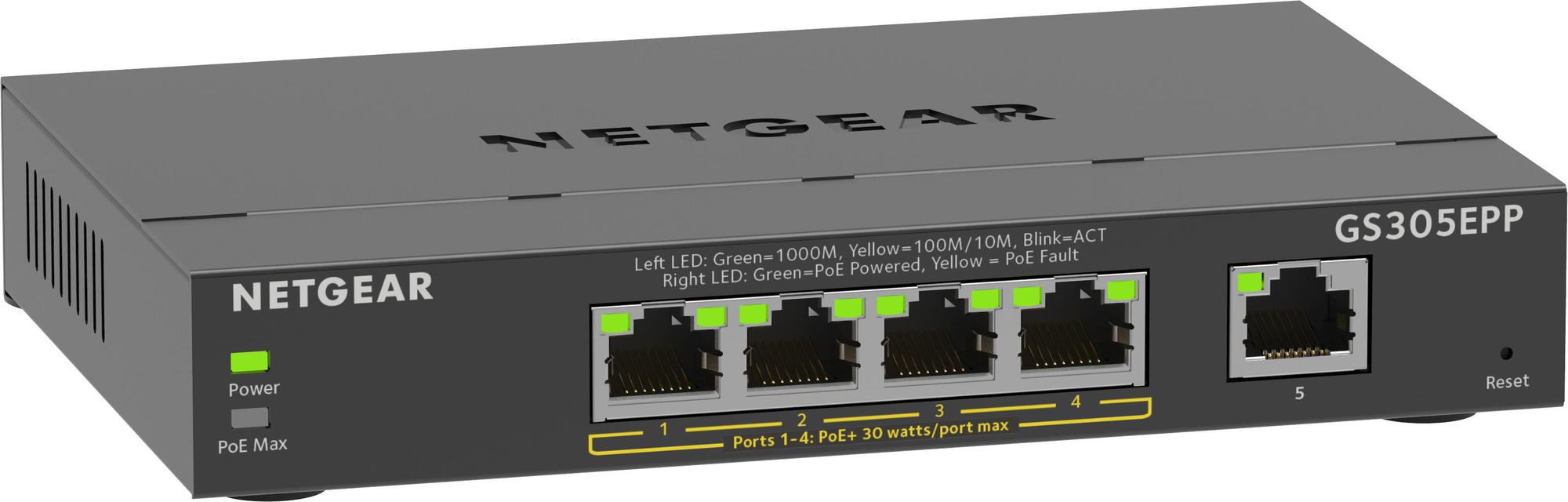 Netgear Switch GS305EP / GS305EPP-100PES Black