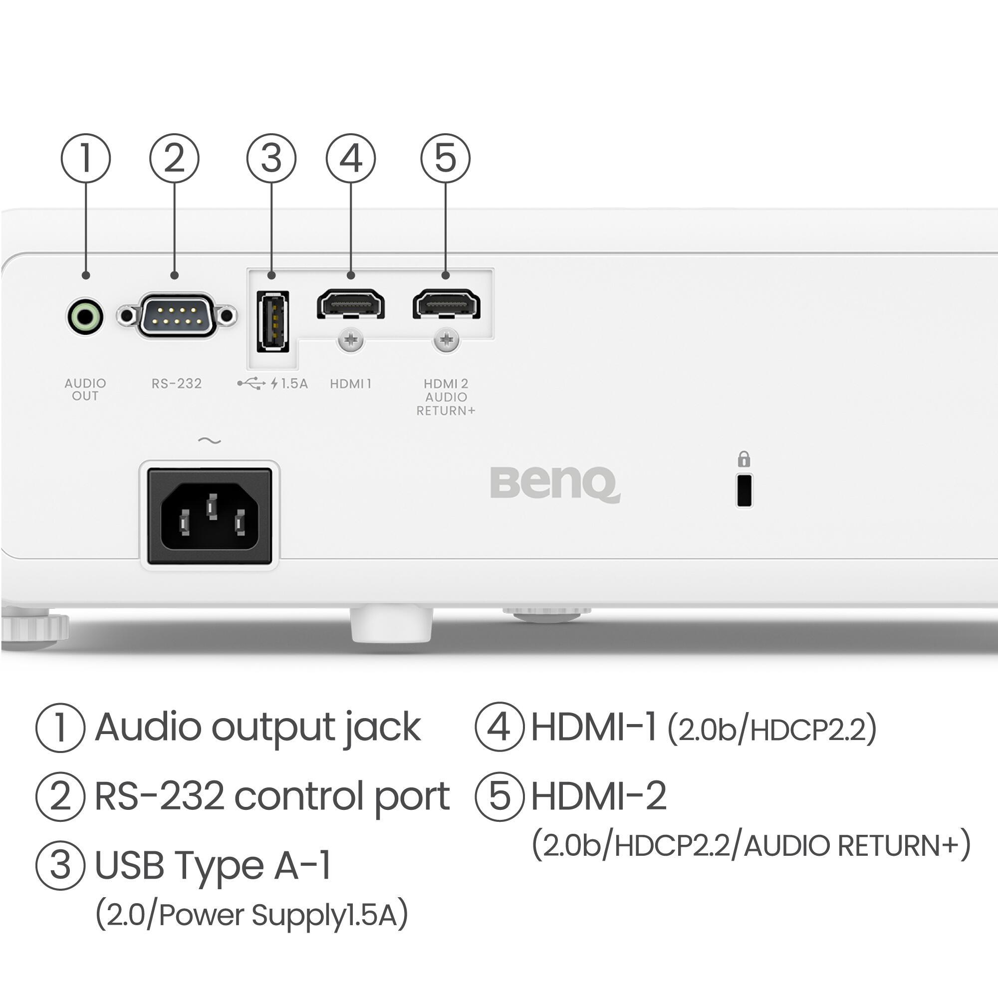 BenQ Beamer TK710 / 9H.JSJ77.17E Noir, blanc