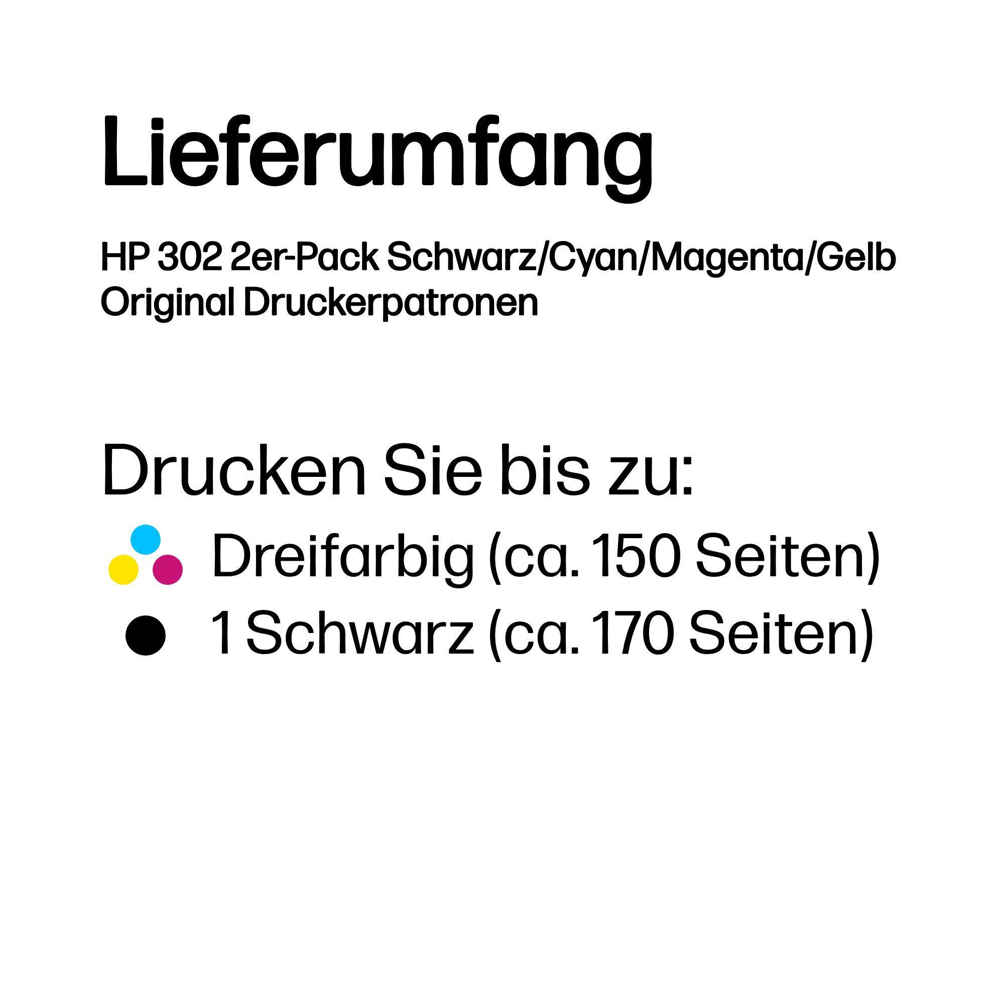 HP Encre 302 / X4D37AE BK,C,M,Y Multipack