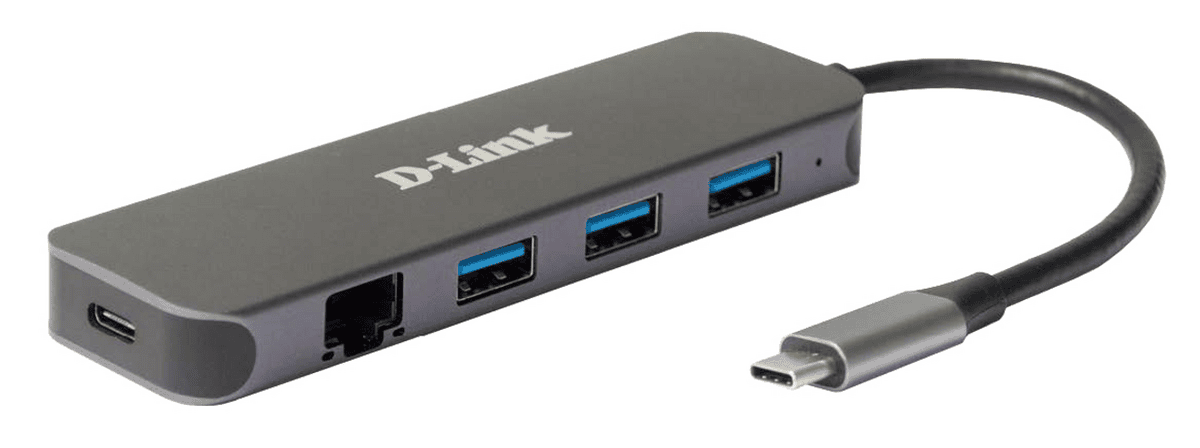 D-Link USB-Hub DUB-2334 / DUB-2334 Grau