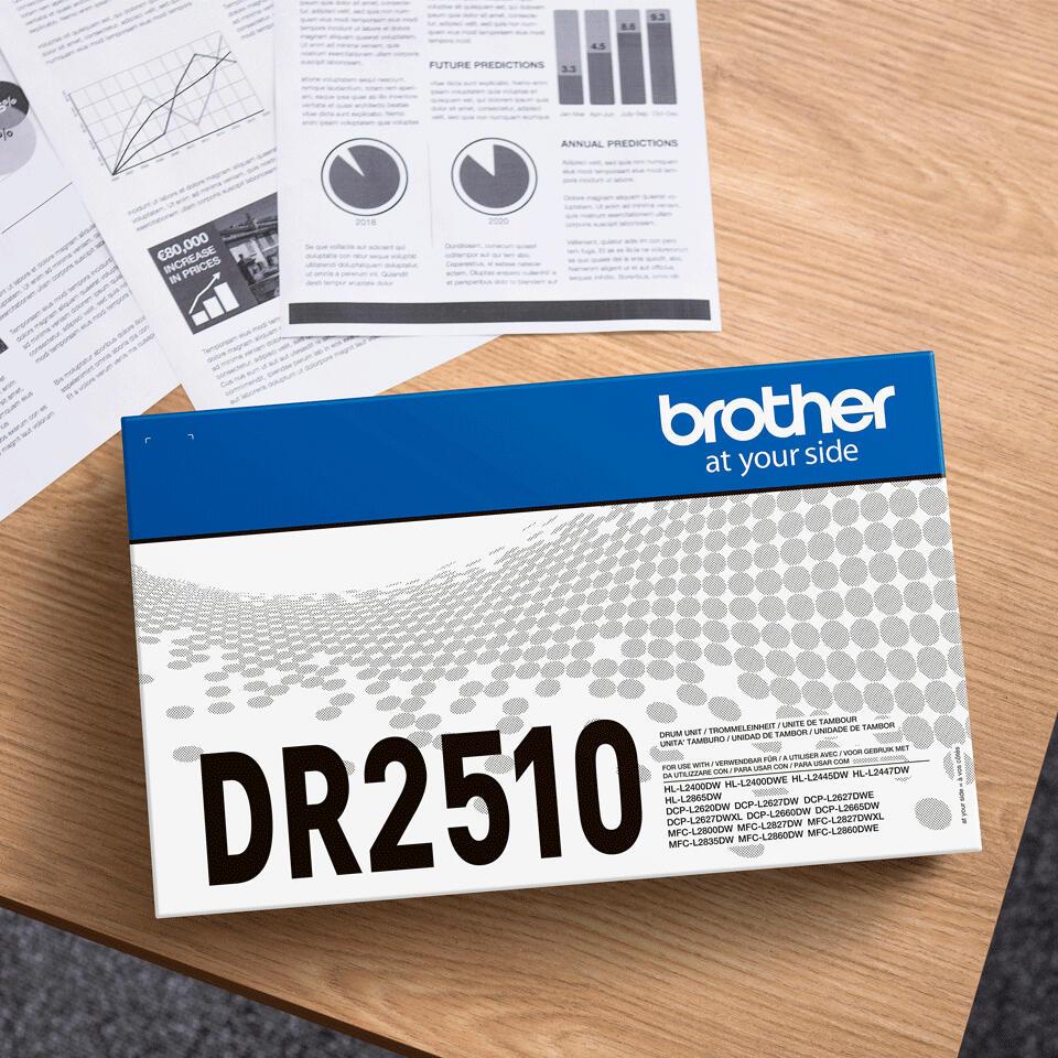 Brother Unité de tambour DR-2510 / DR2510 Noir Standard
