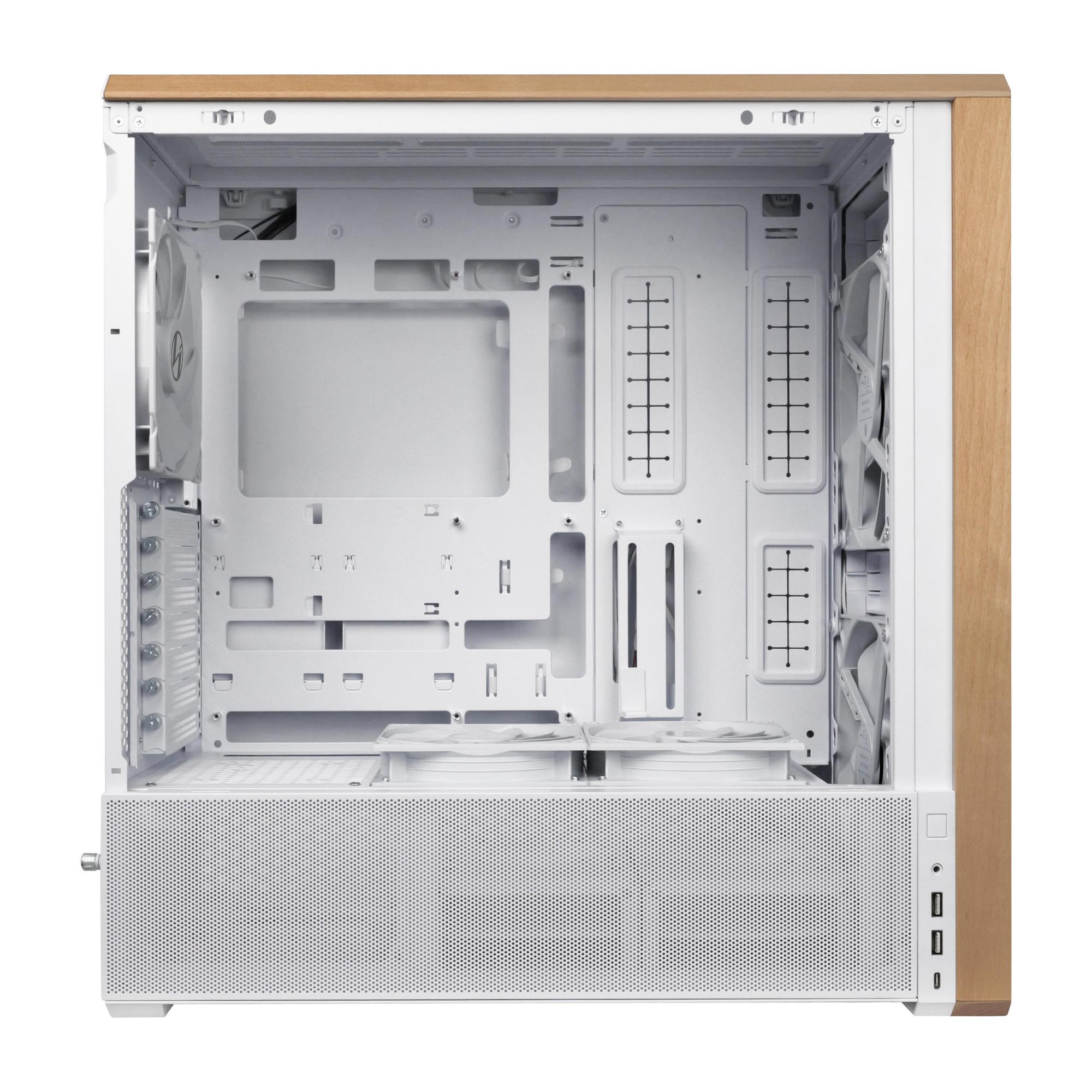 Lian Li PC case Lancool 217 Wood / LAN217W White, wood