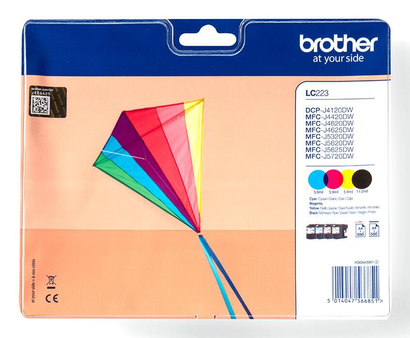 Brother Ink LC-223VALBP / LC223VALBP BK,C,M,Y XL Multipack