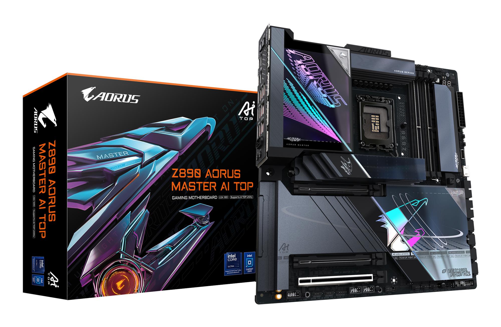 GIGABYTE Mainboard Z890 AORUS MASTER AI TOP / Z890 A MASTER AI TOP Schwarz