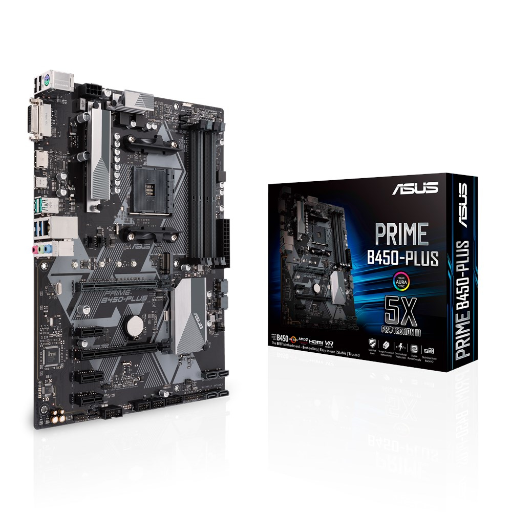 Asus Motherboard PRIME B450-PLUS / 90MB0YN0-M0EAY0 Black