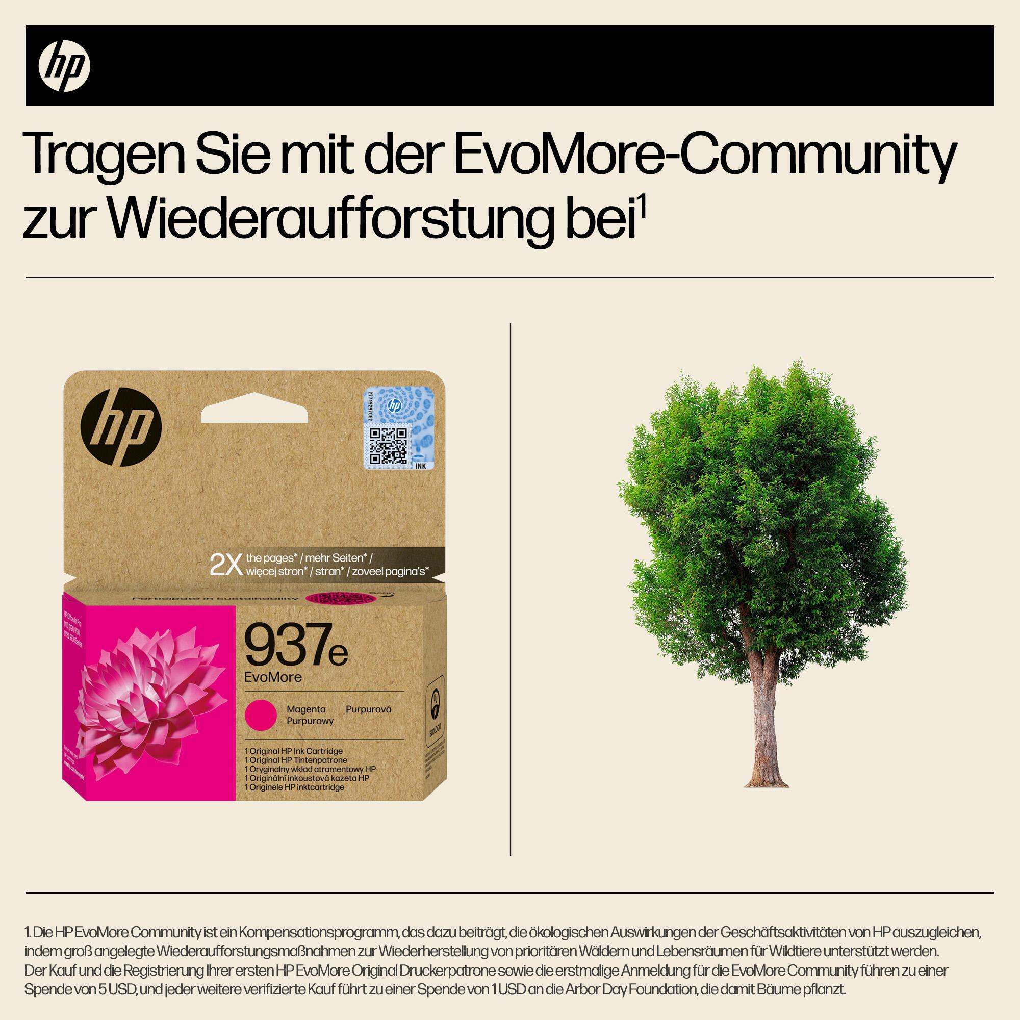 HP Tinta 937E / 4S6W7NE Magenta XL