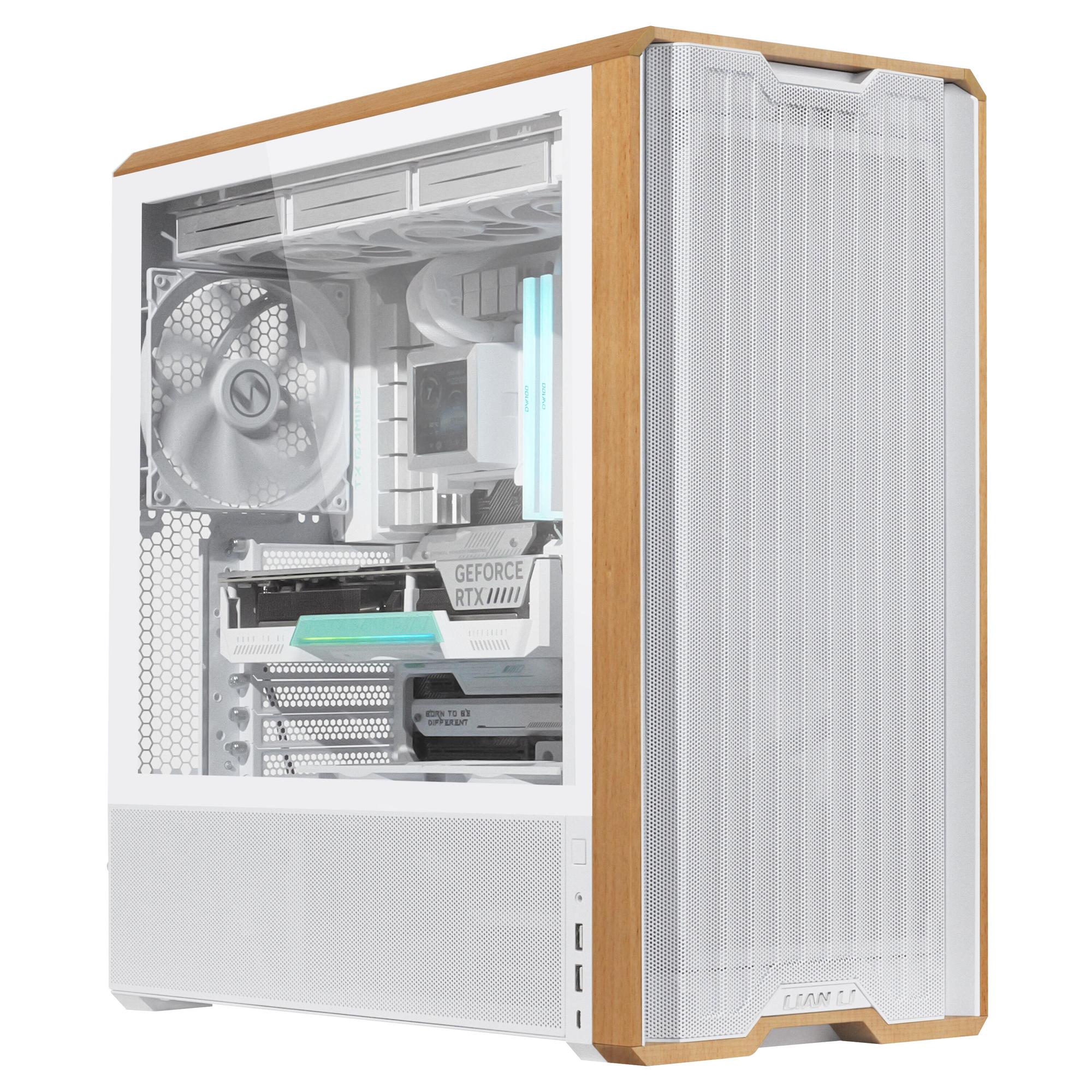 Lian Li PC case Lancool 217 Wood / LAN217W White, wood