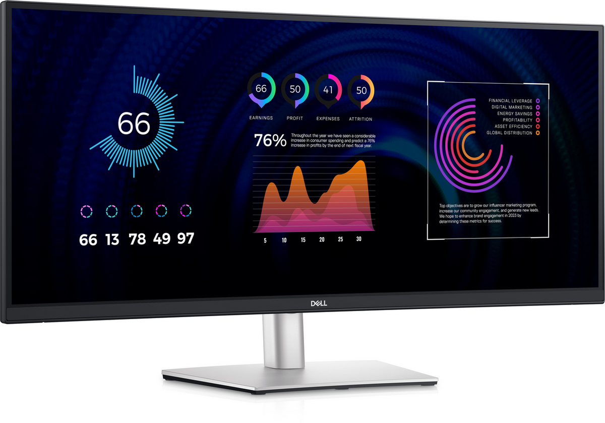 Dell Monitor P3424WE / 210-BGTY Schwarz