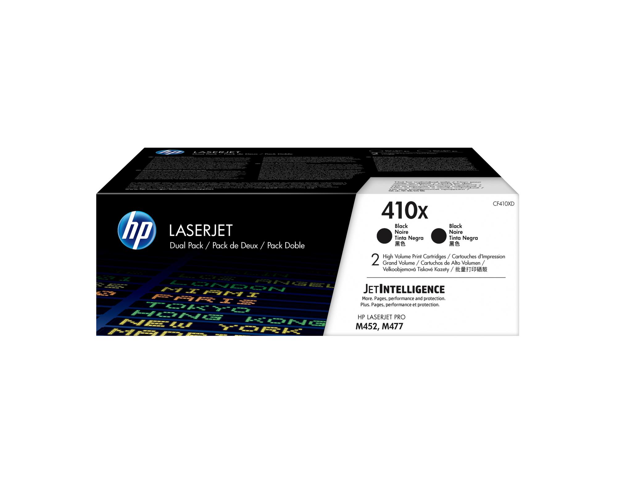 HP Toner 410X / CF410XD Black XL Doppelpack