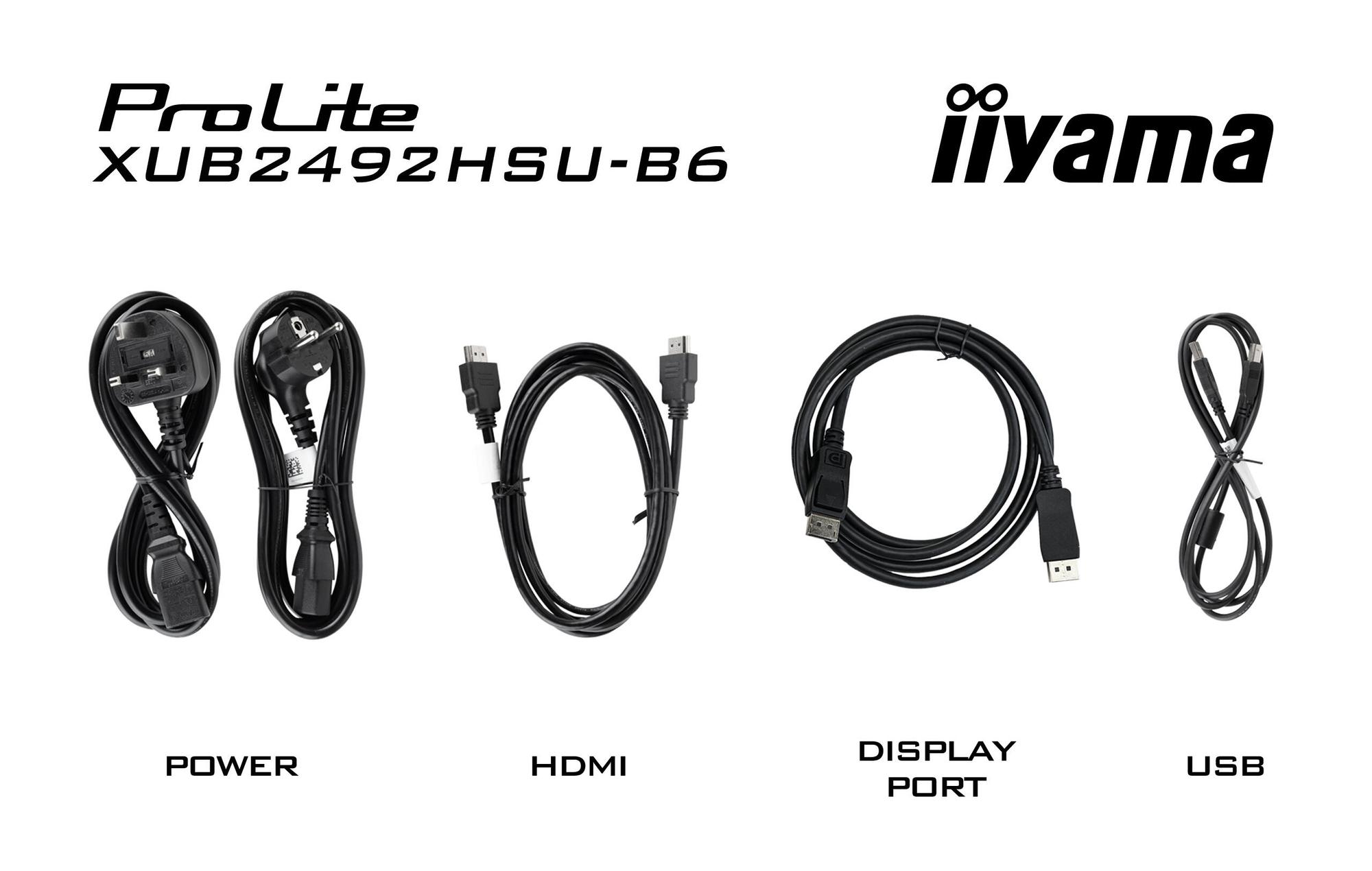 iiyama Monitor XUB2492HSU-B6 Negro 60,5 cm (23,8")