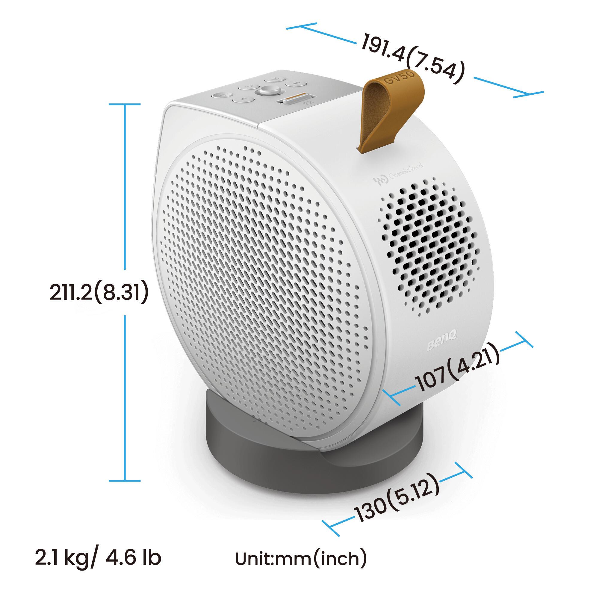 BenQ Beamer GV50 / 9H.JSR77.59E Blanc