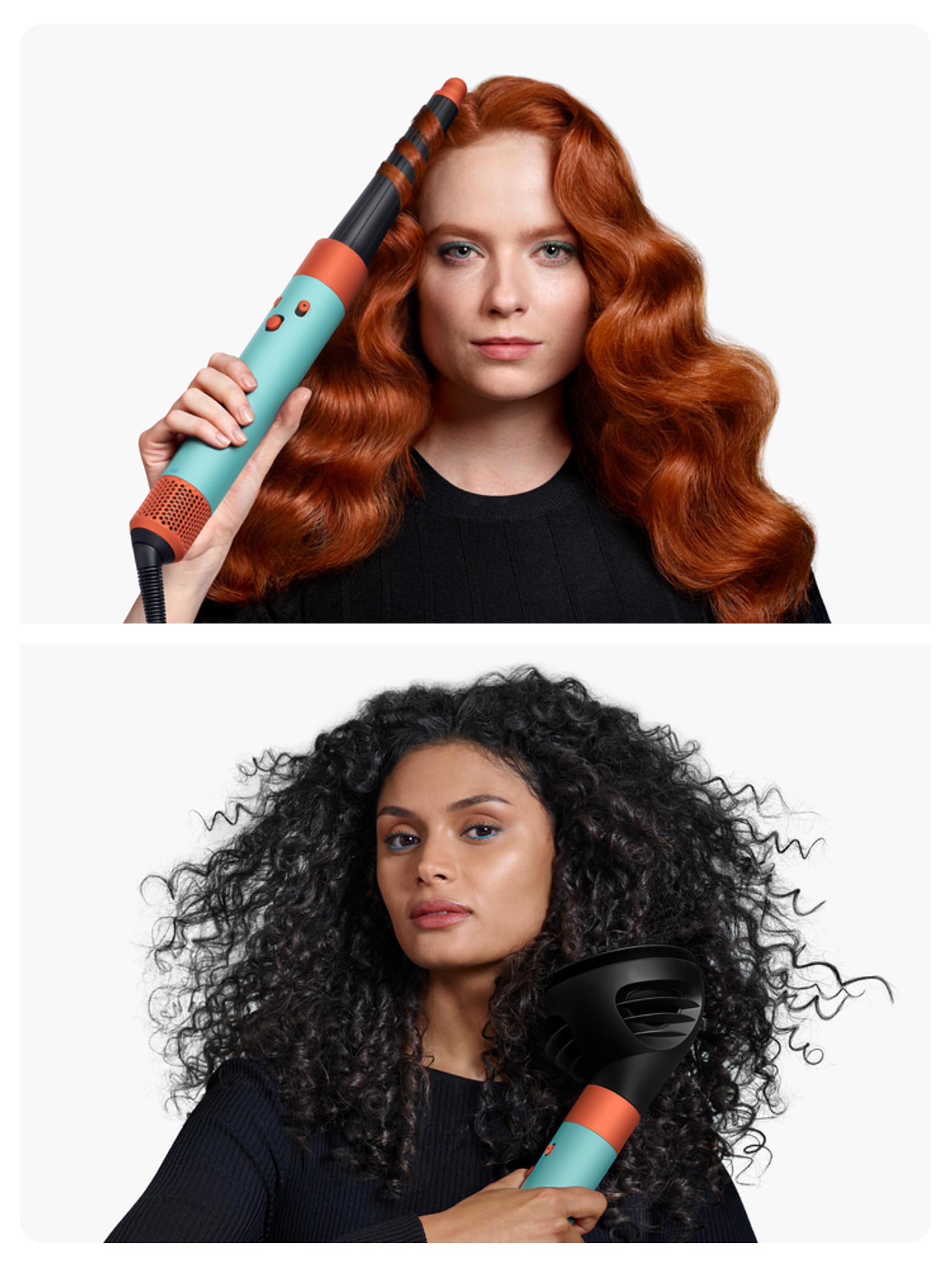 Dyson Fer à friser Airwrap i.d. Curly+Coily / 533736-01 Noir, orange, turquoise