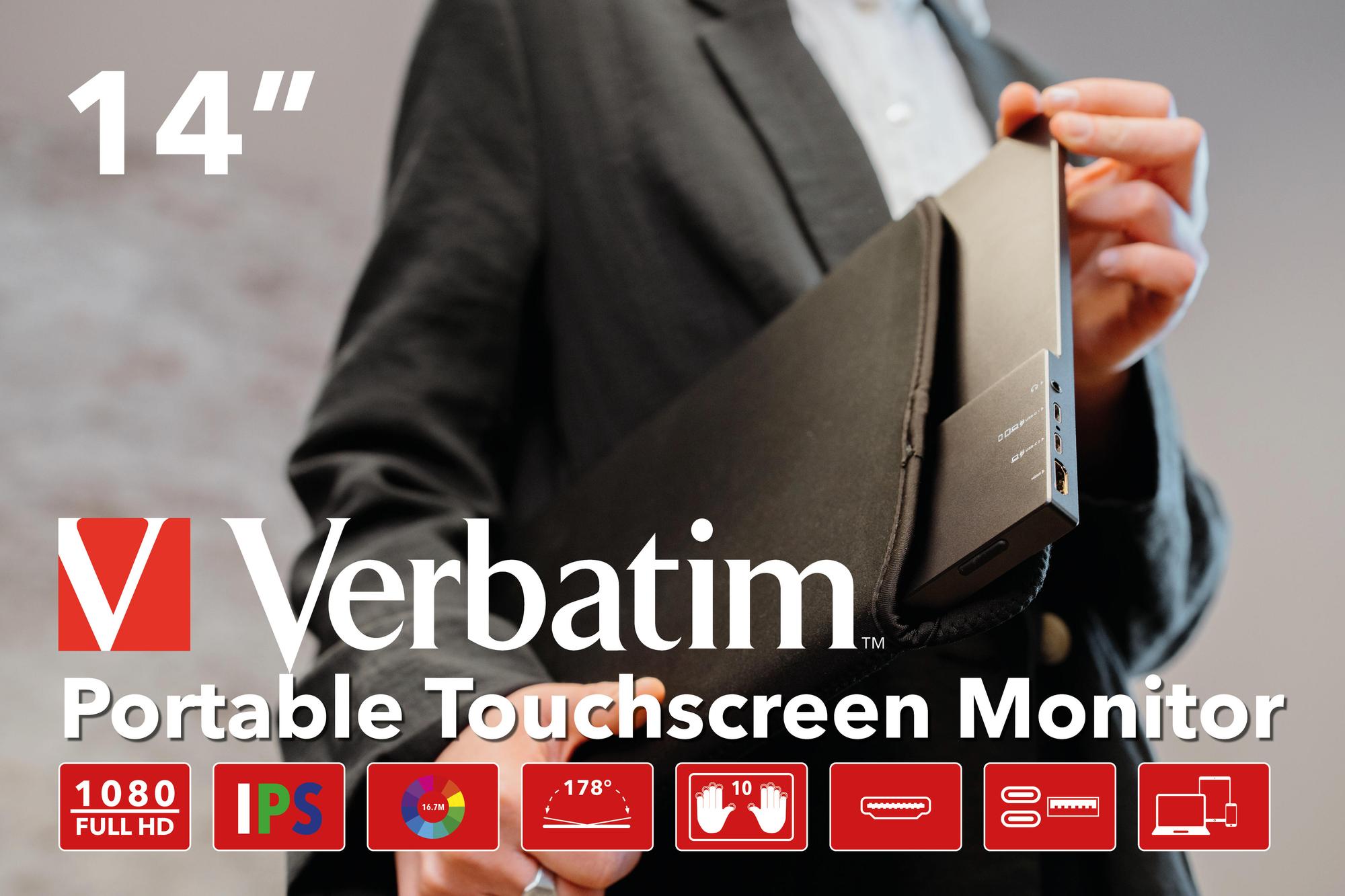 Verbatim Monitor PMT-14 / 49591 Black S 35.6 cm (14")
