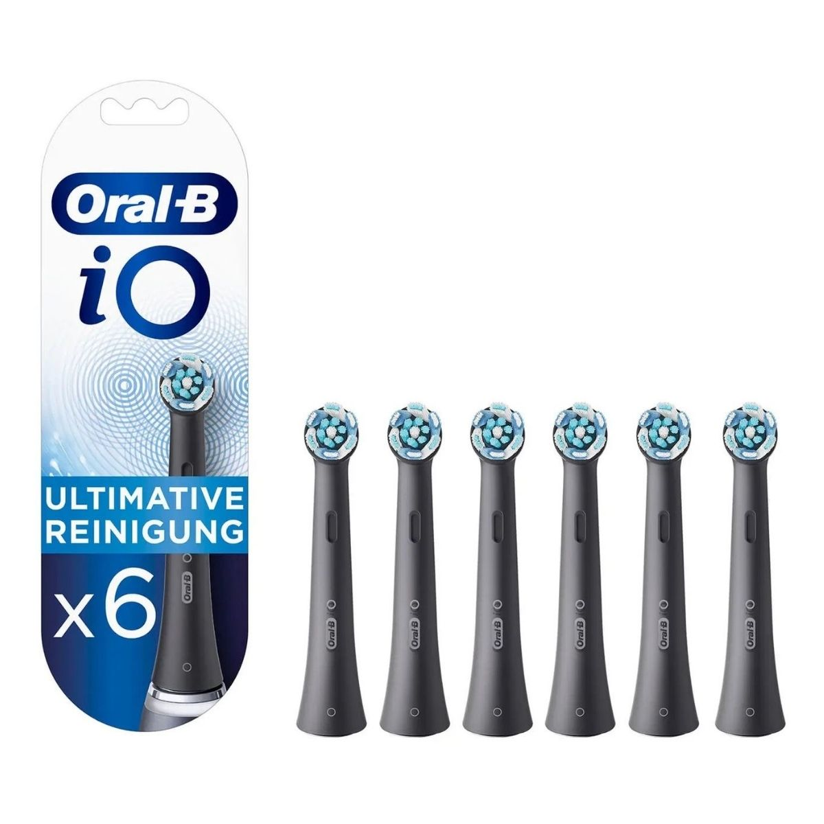 Oral-B Aufsteckzahnbürste 6x iO / 4210201434771 Schwarz 6-Pack