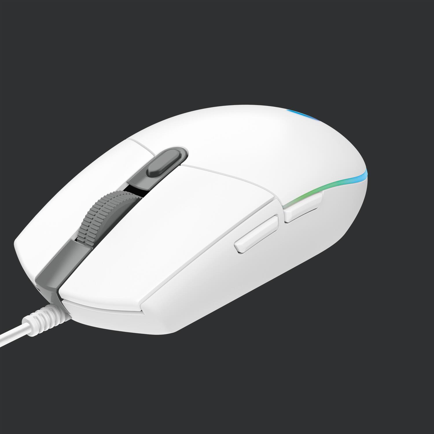 Logitech Ratón G203 Lightsync / 910-005797 Blanco