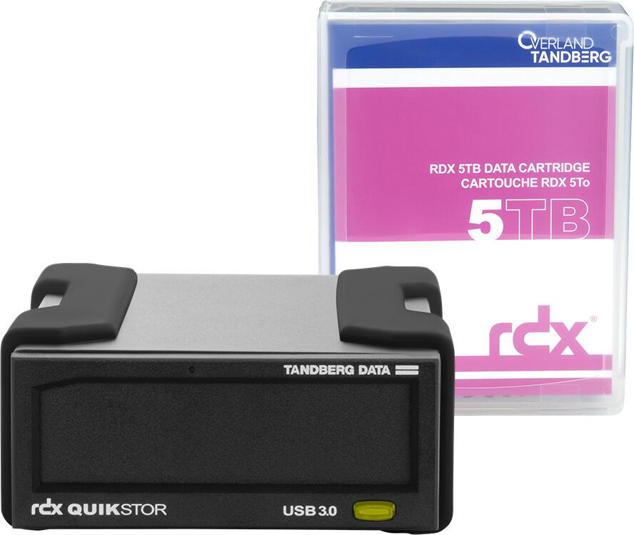 Tandberg Data Lecteur QuikStor RDX Extern mit 5TB Kassette / 8882-RDX Noir