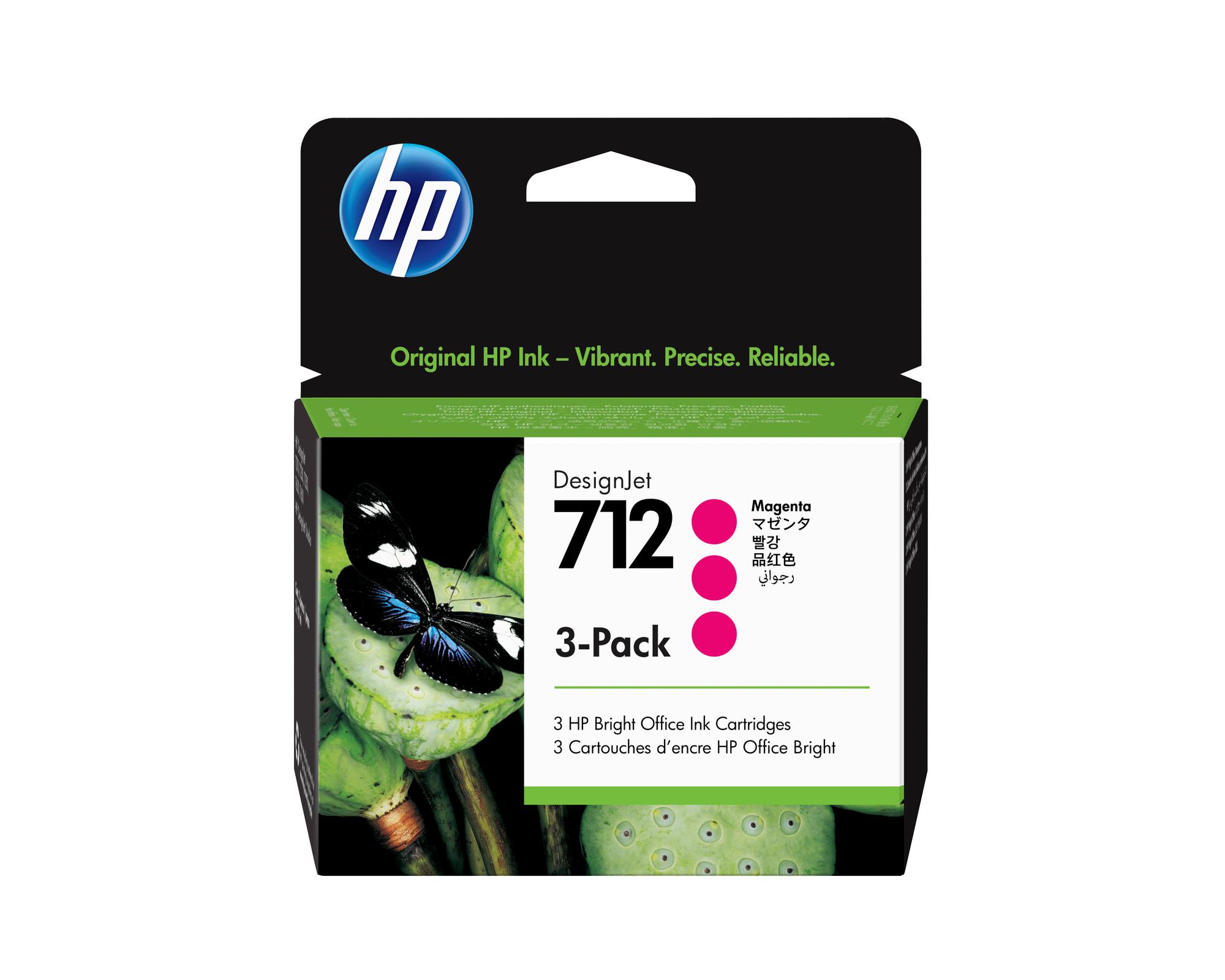 HP Ink 712 / 3ED78A Magenta 3-Pack