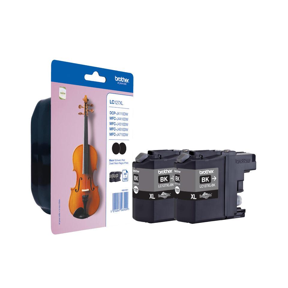 Brother Tinta LC-127XLBKBP2 / LC127XLBKBP2 Negro XL Doppelpack
