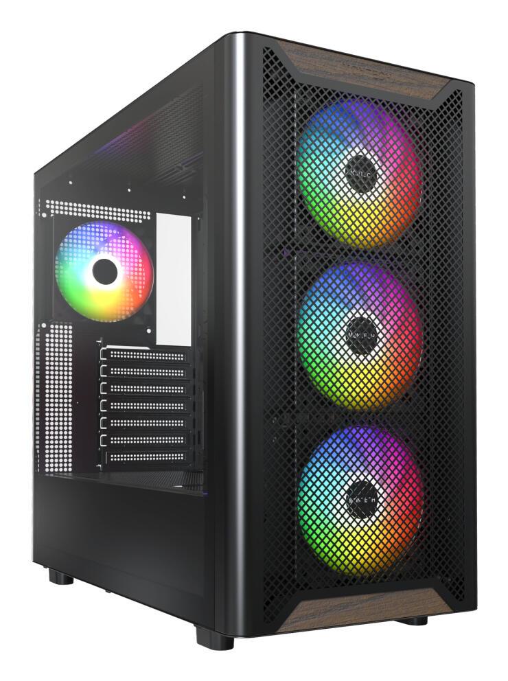 Montech PC-Gehäuse XR Wood / XR WOOD (B) Schwarz