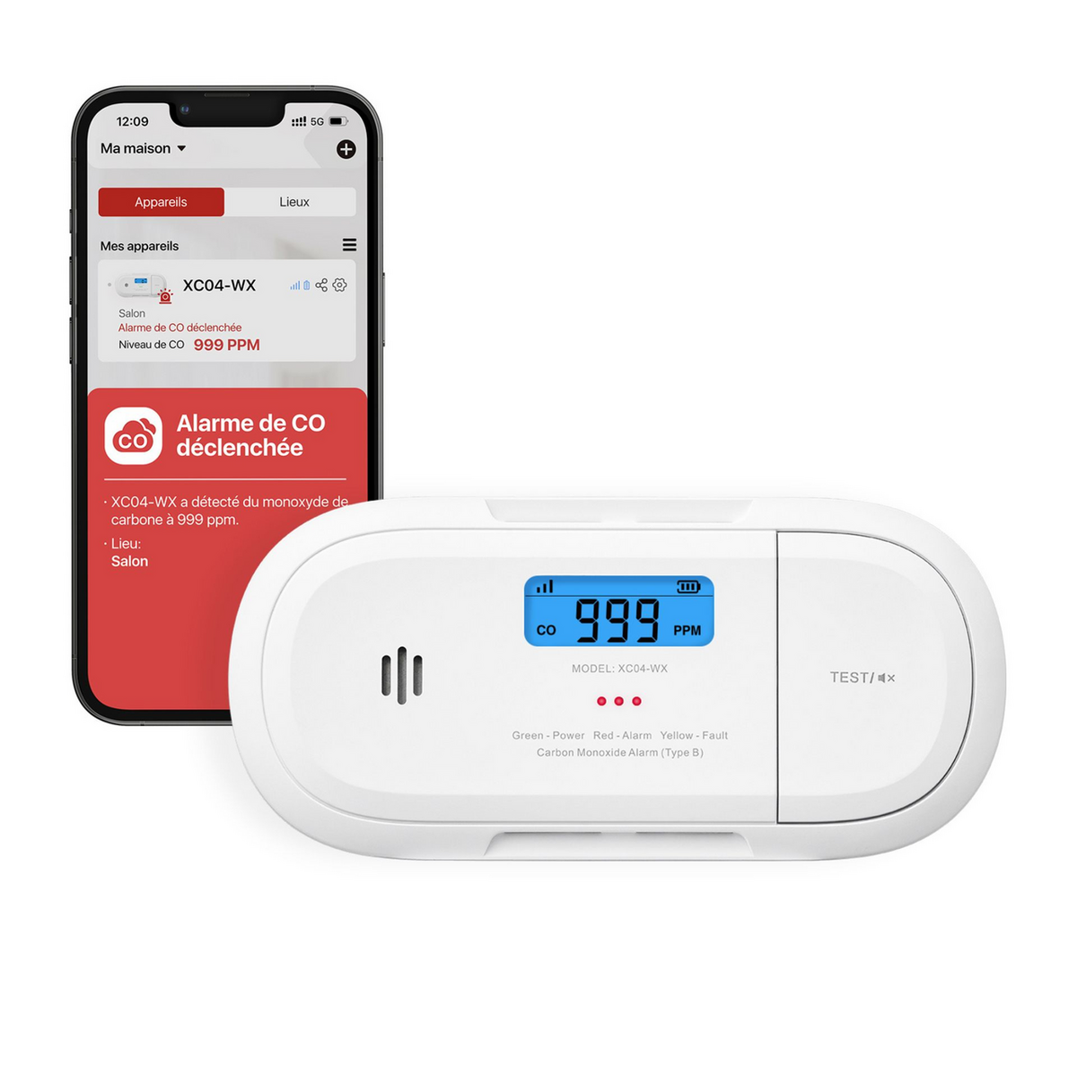 X-Sense Kohlenmonoxidmelder XC04-WX / ZASXS00171WEU White