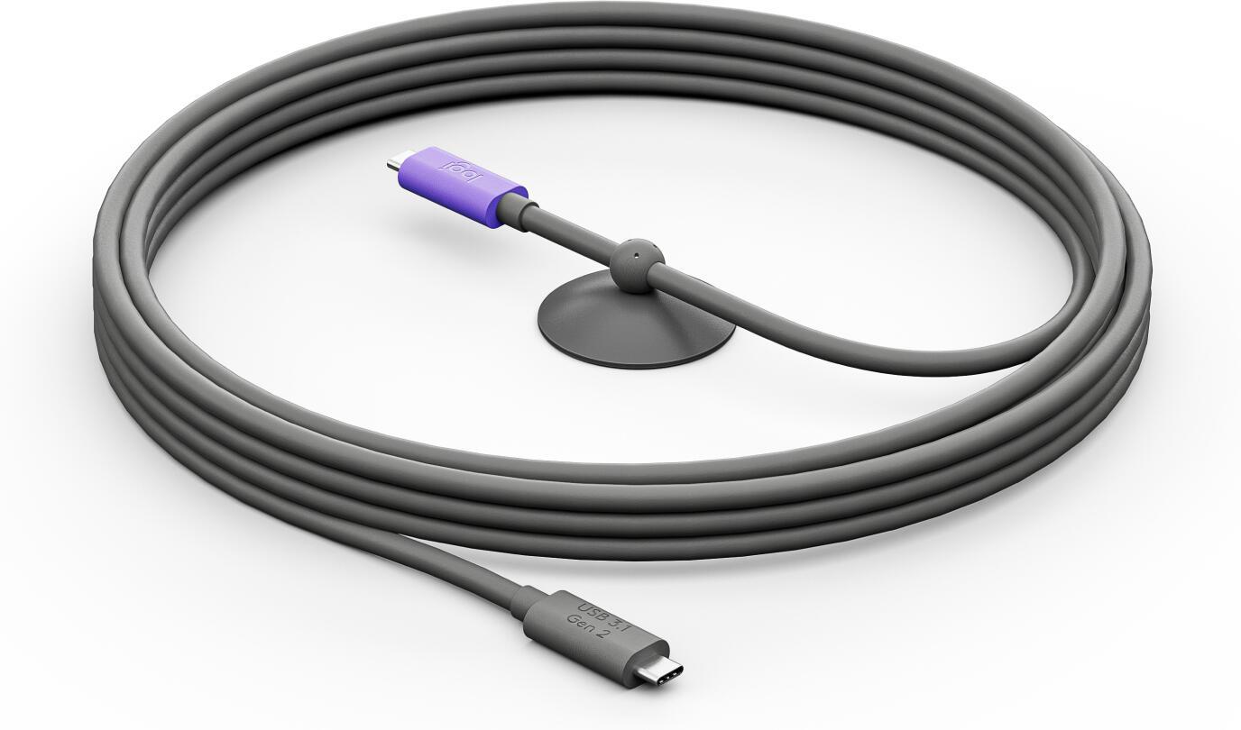 Logitech Kabel Active USB-C 5m / 952-000195 Graphit, Violett