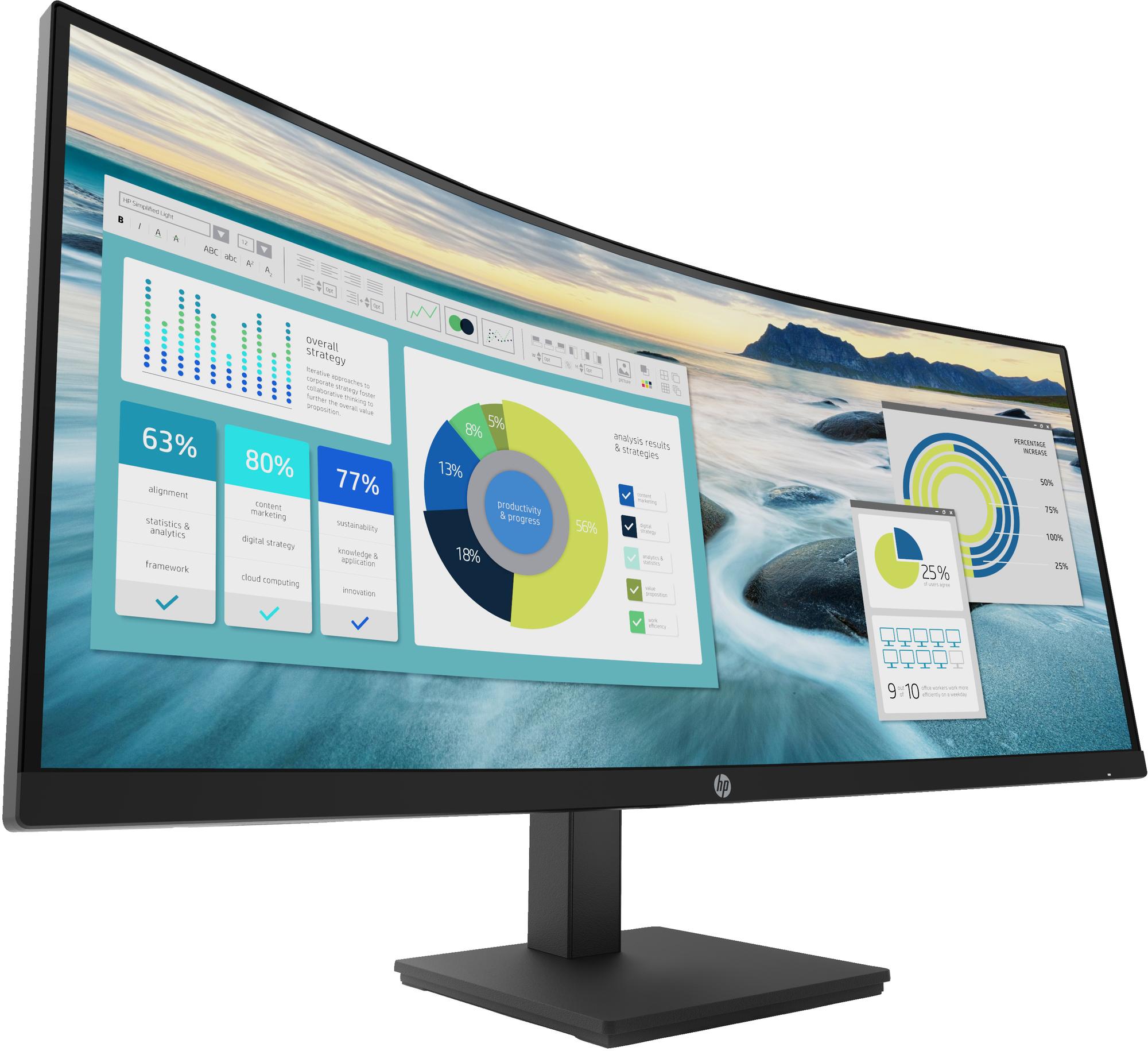 HP Moniteur P34hc G4 / 21Y56AA#ABB Noir 86,4 cm (34")