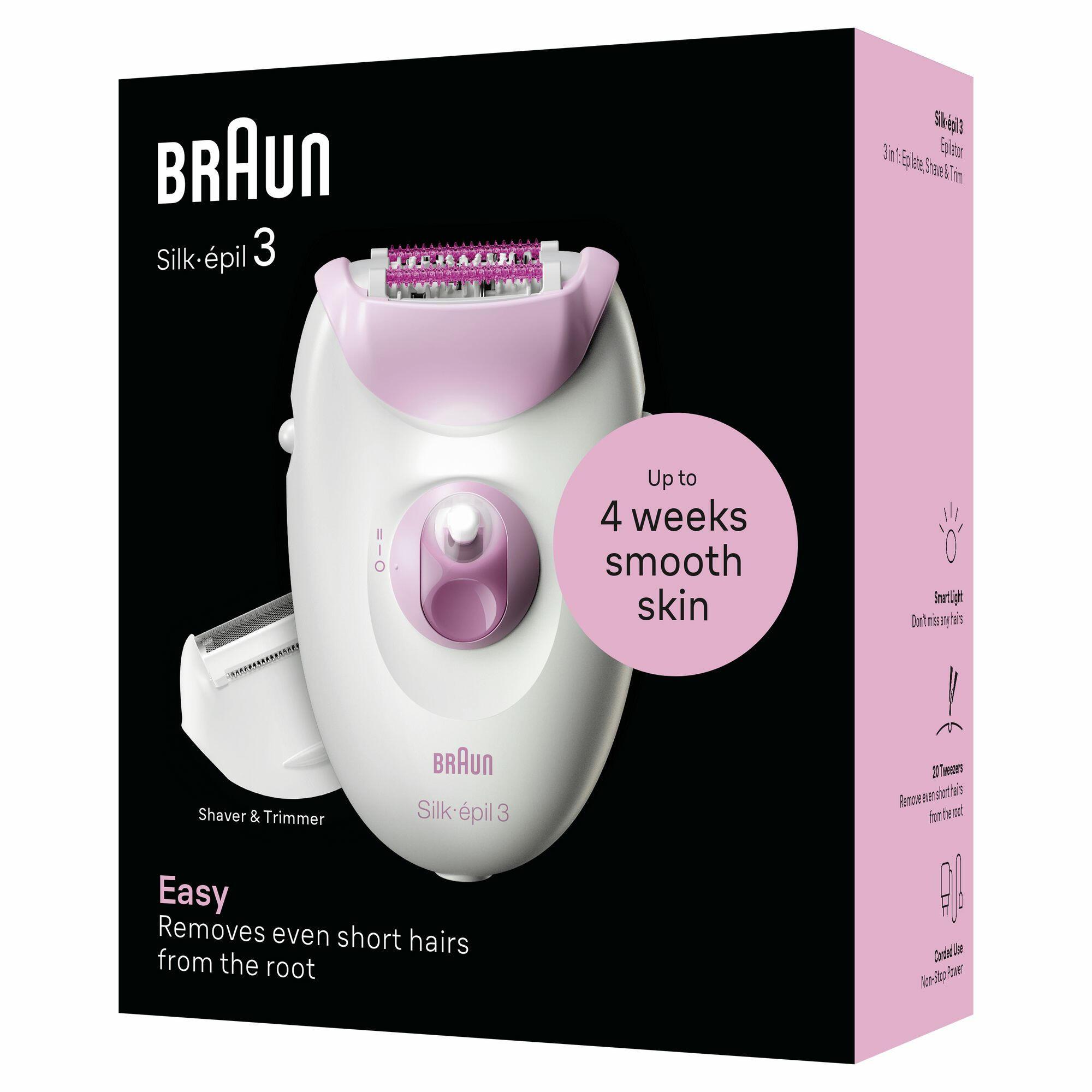 Braun Épilateur Silk-épil 3-031 / 224963 Rose, blanc Standard