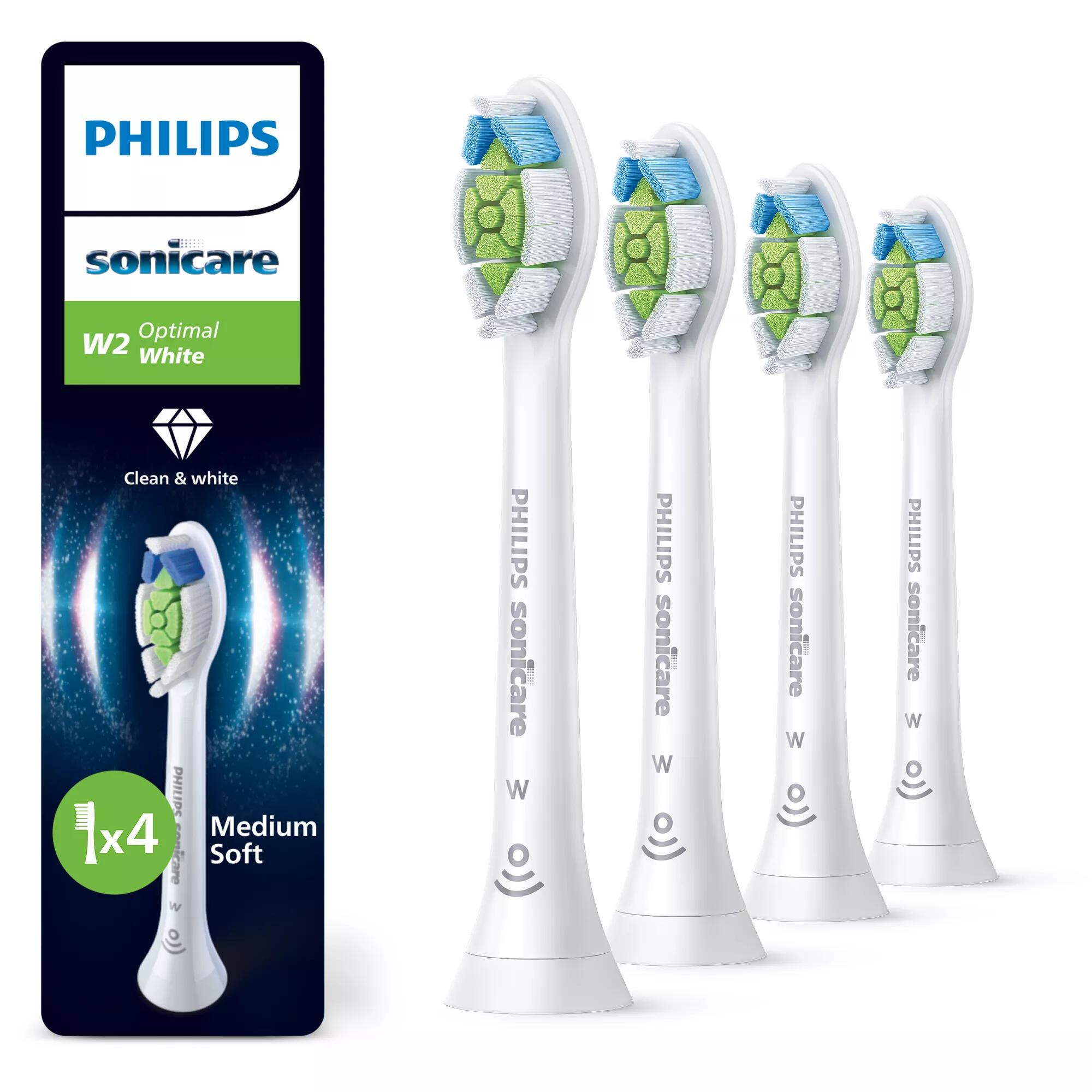 Philips Spazzolino da denti collegabile Sonicare W2 Optimal White / HX6064/87 Bianco 4-Pack