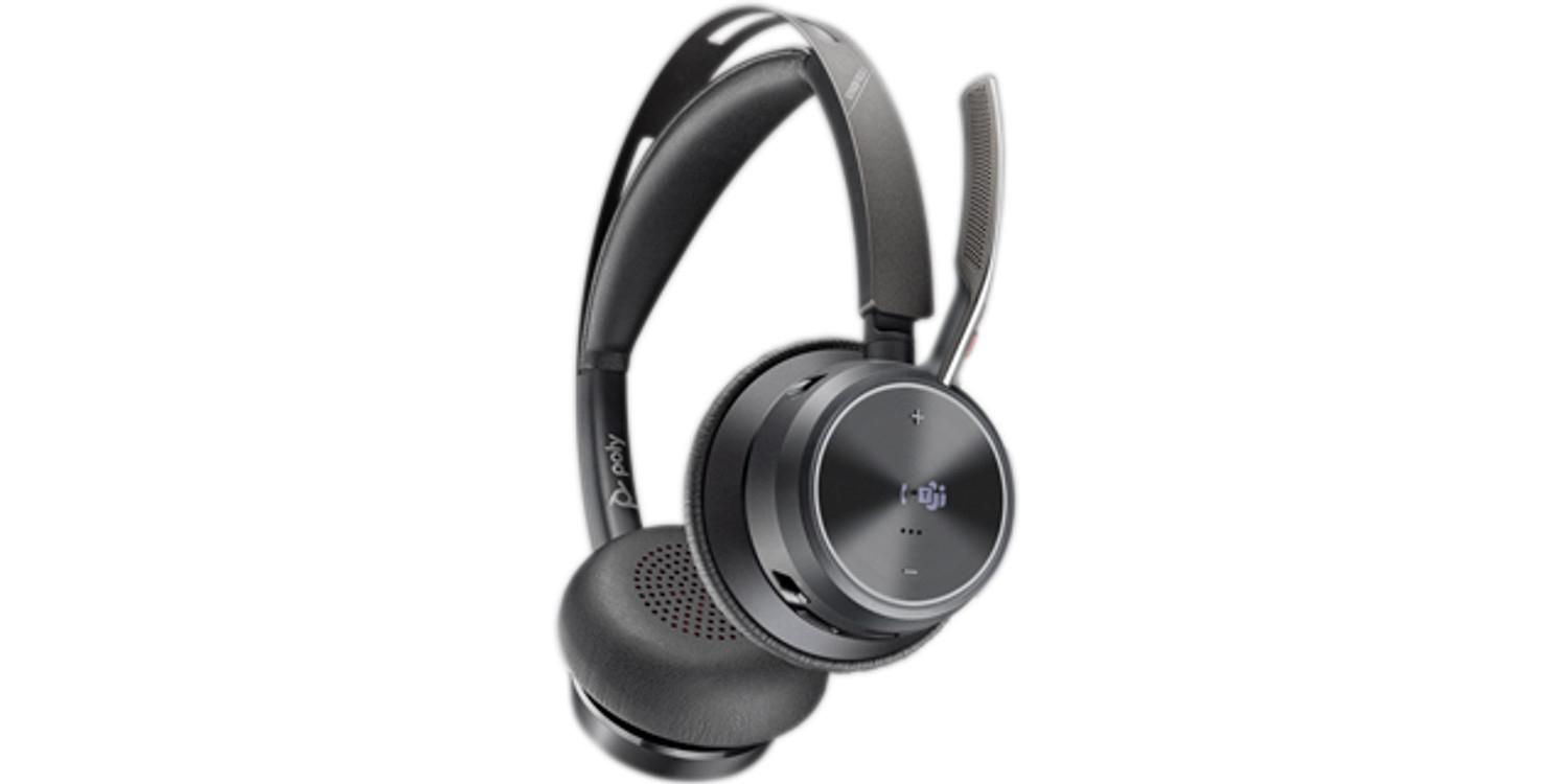 Plantronics/Poly Headset Voyager Focus 2 MS mit Ladestation / 9T9J6AA#AC3 Schwarz