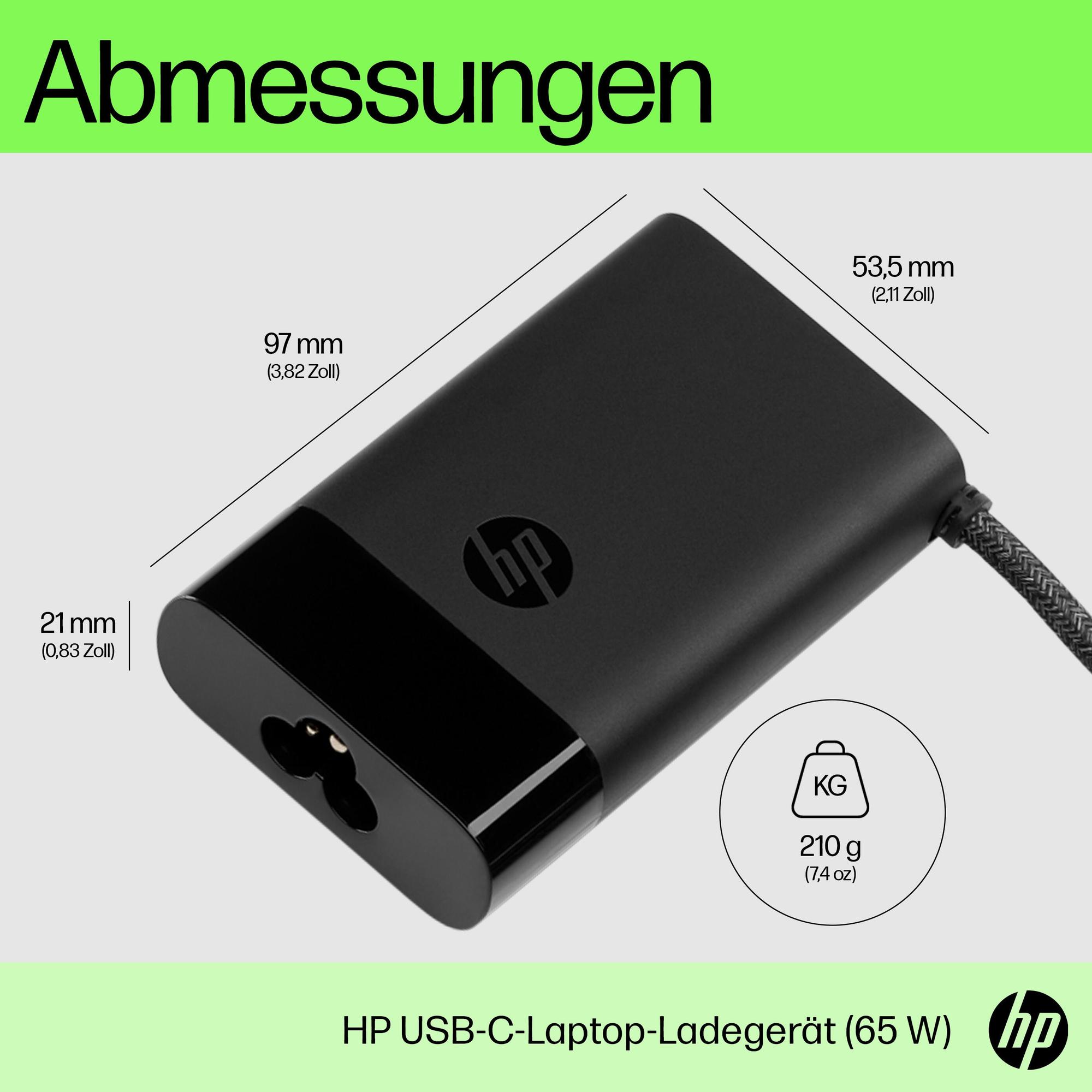 HP Power supply unit USB-C 65W / 671R2AA#ABB Black