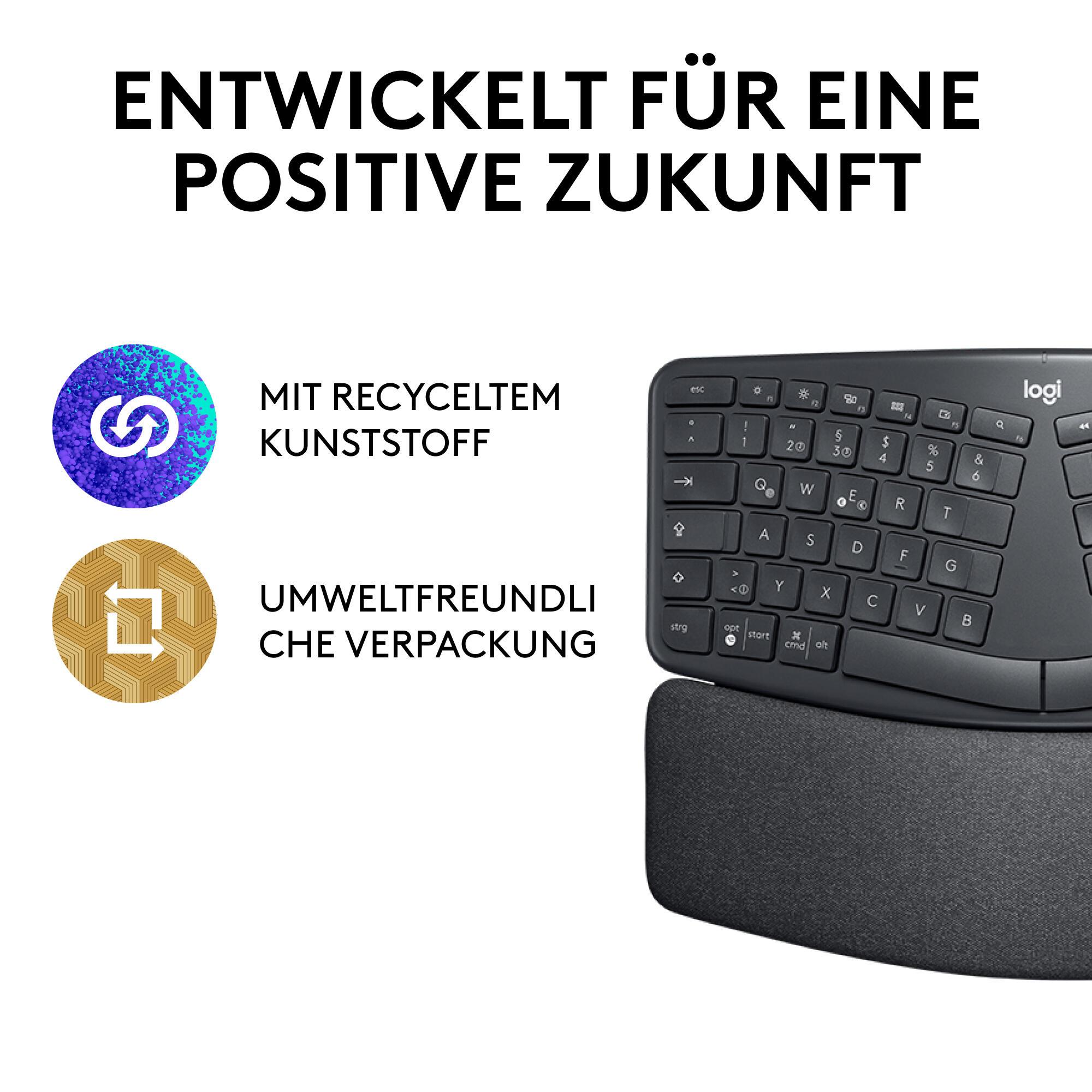 Logitech Teclado K860 Ergo / 920-009167 Grafito