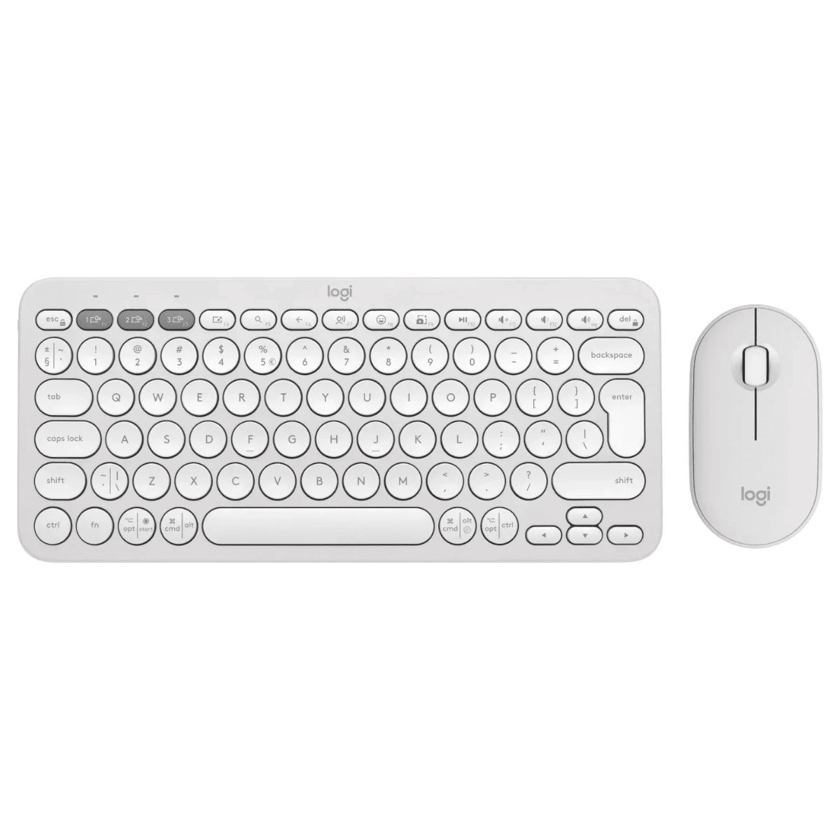 Logitech Mouse and keyboard set Pebble 2 / 920-012240 White