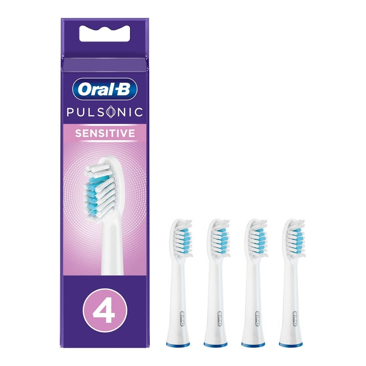 Oral-B Aufsteckzahnbürste Pulsonic Sensitive / 299158 Weiß 4-Pack