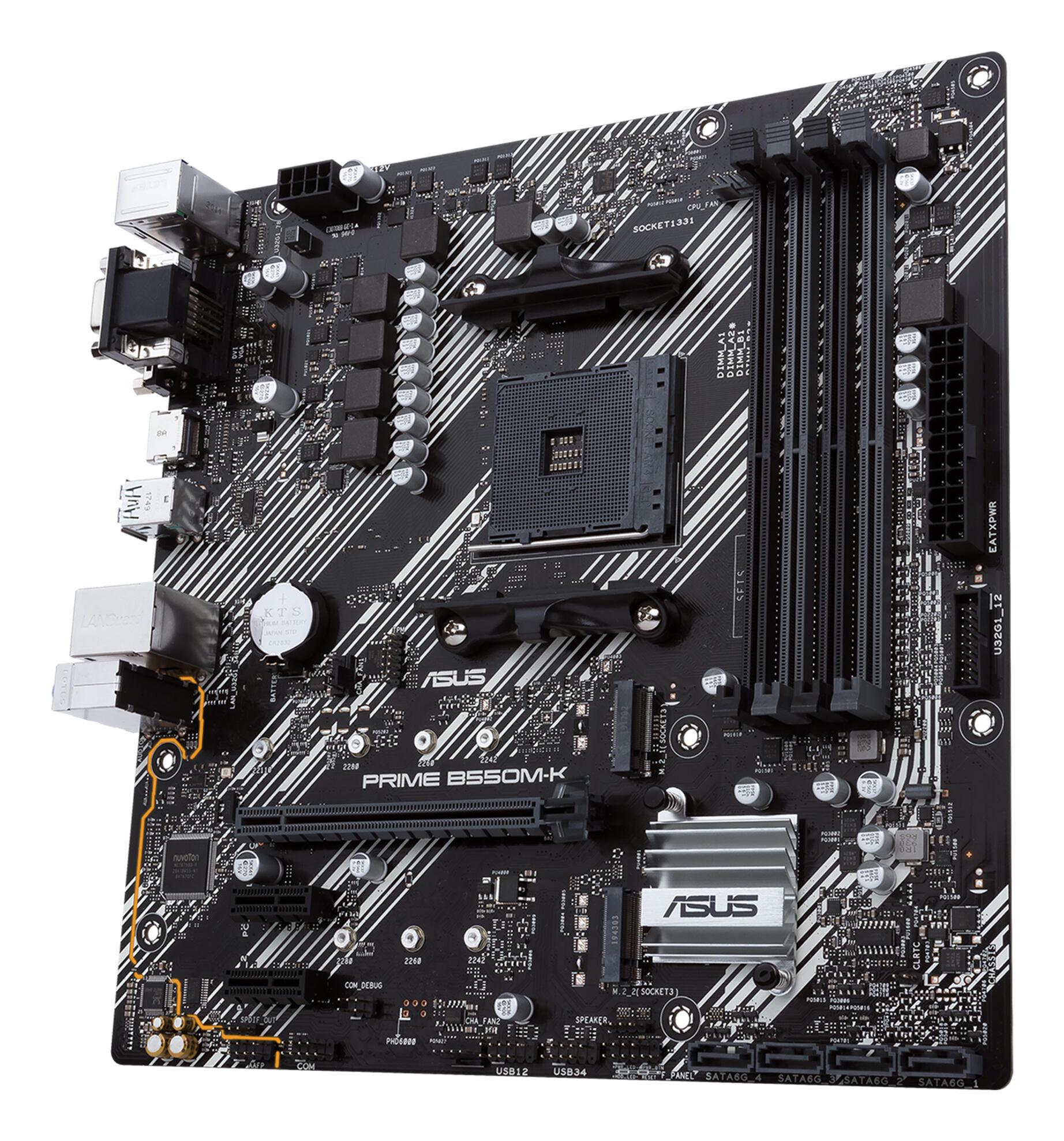 ASUS Mainboard PRIME B550M-K / 90MB14V0-M0EAY0 Black