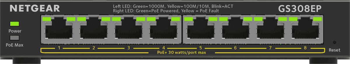 Netgear Switch GS308EP / GS308EP-100PES Schwarz