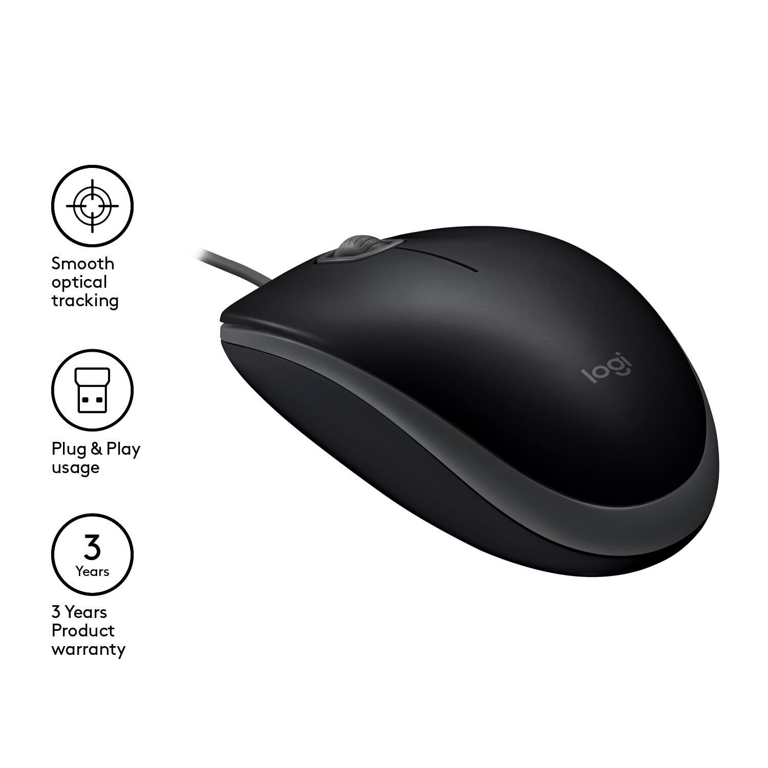 Logitech Maus B110 Silent / 910-005508 Schwarz