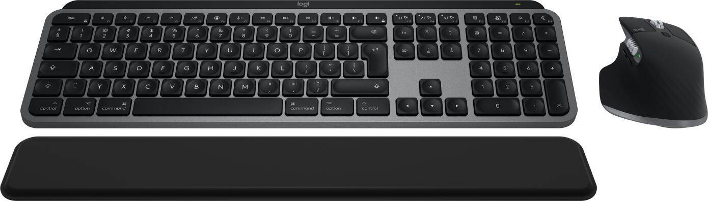 Logitech Set de ratón y teclado MX Keys S Combo für Mac / 920-012845 Aluminio, negro Standard