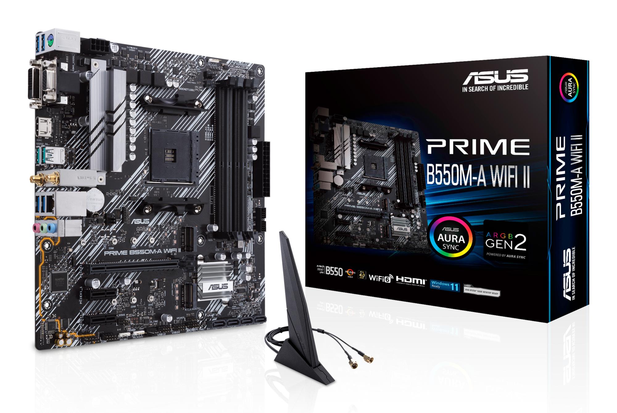 ASUS Mainboard PRIME B550M-A WIFI II / 90MB19X0-M0EAY0 Multicoloured