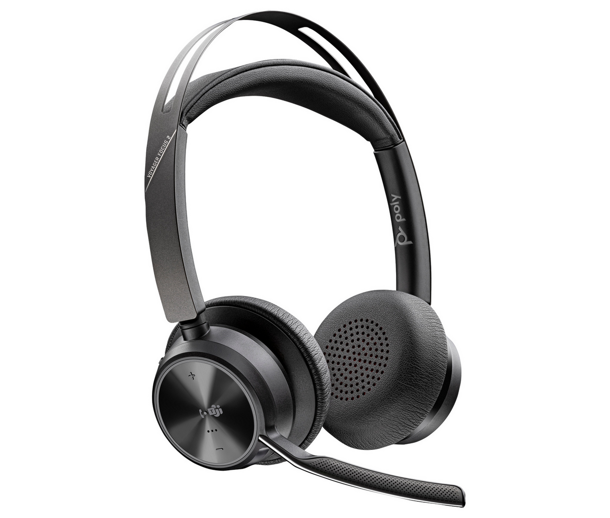Plantronics/Poly Headset Voyager Focus 2 MS mit Ladestation / 9T9J6AA#AC3 Schwarz