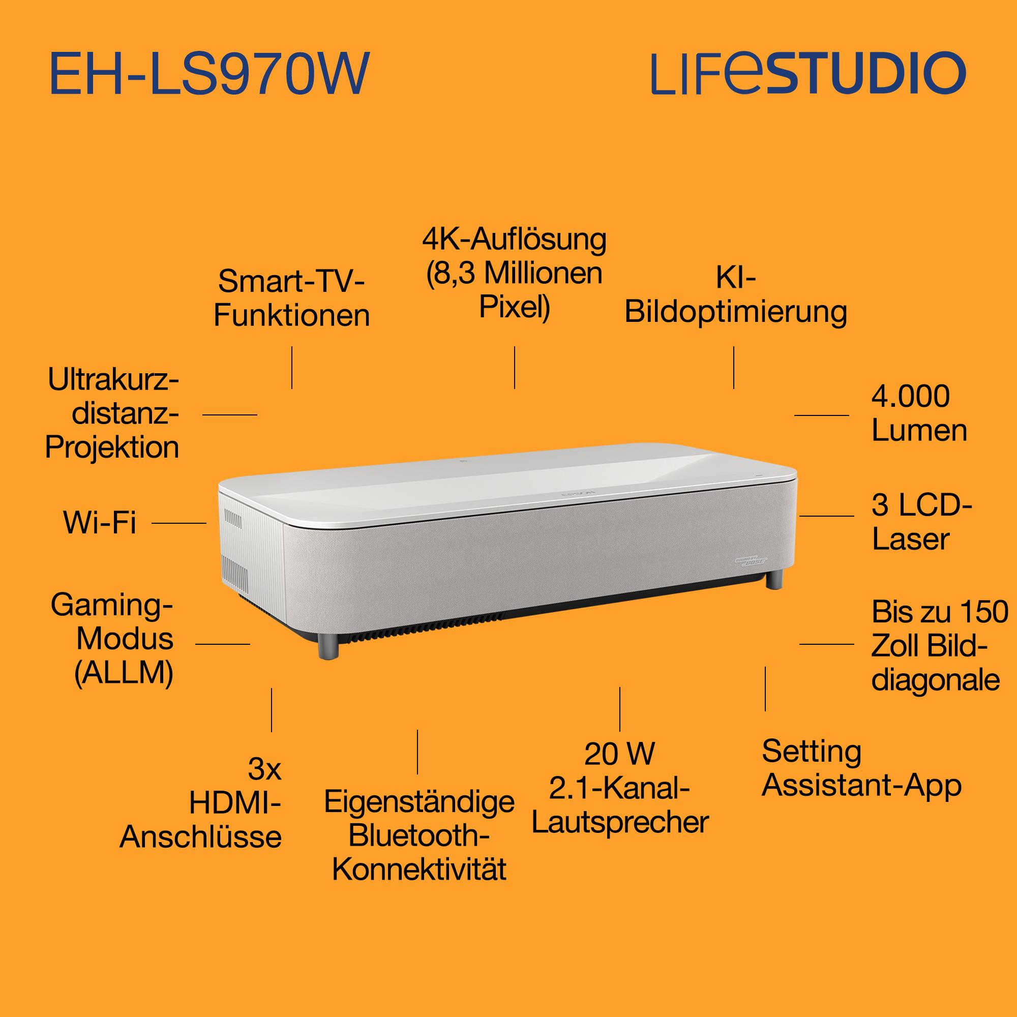 Epson Beamer EH-LS970W / V11HB83040 Weiß