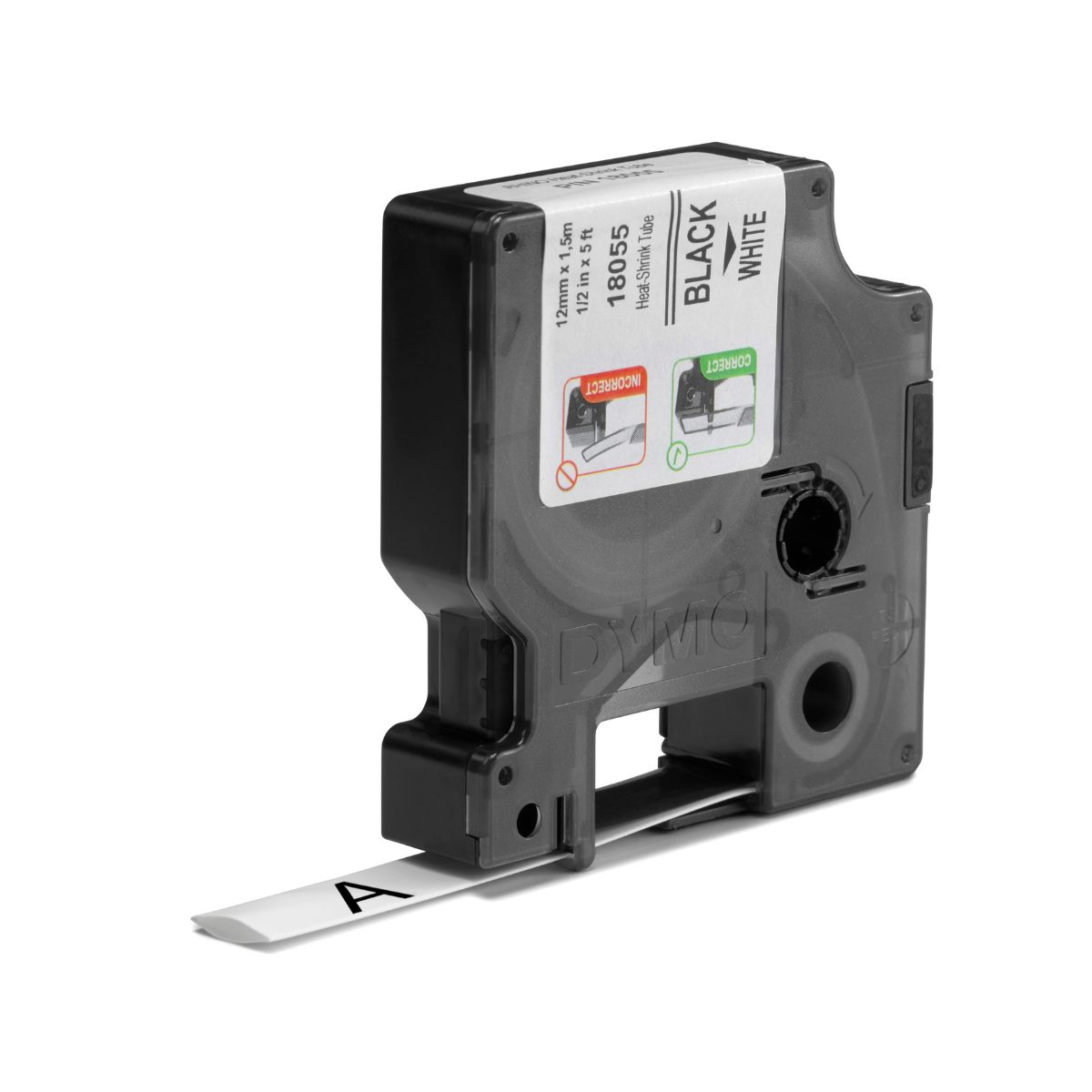 Dymo Gaine thermorétractable 18055 Noir sur Blanc