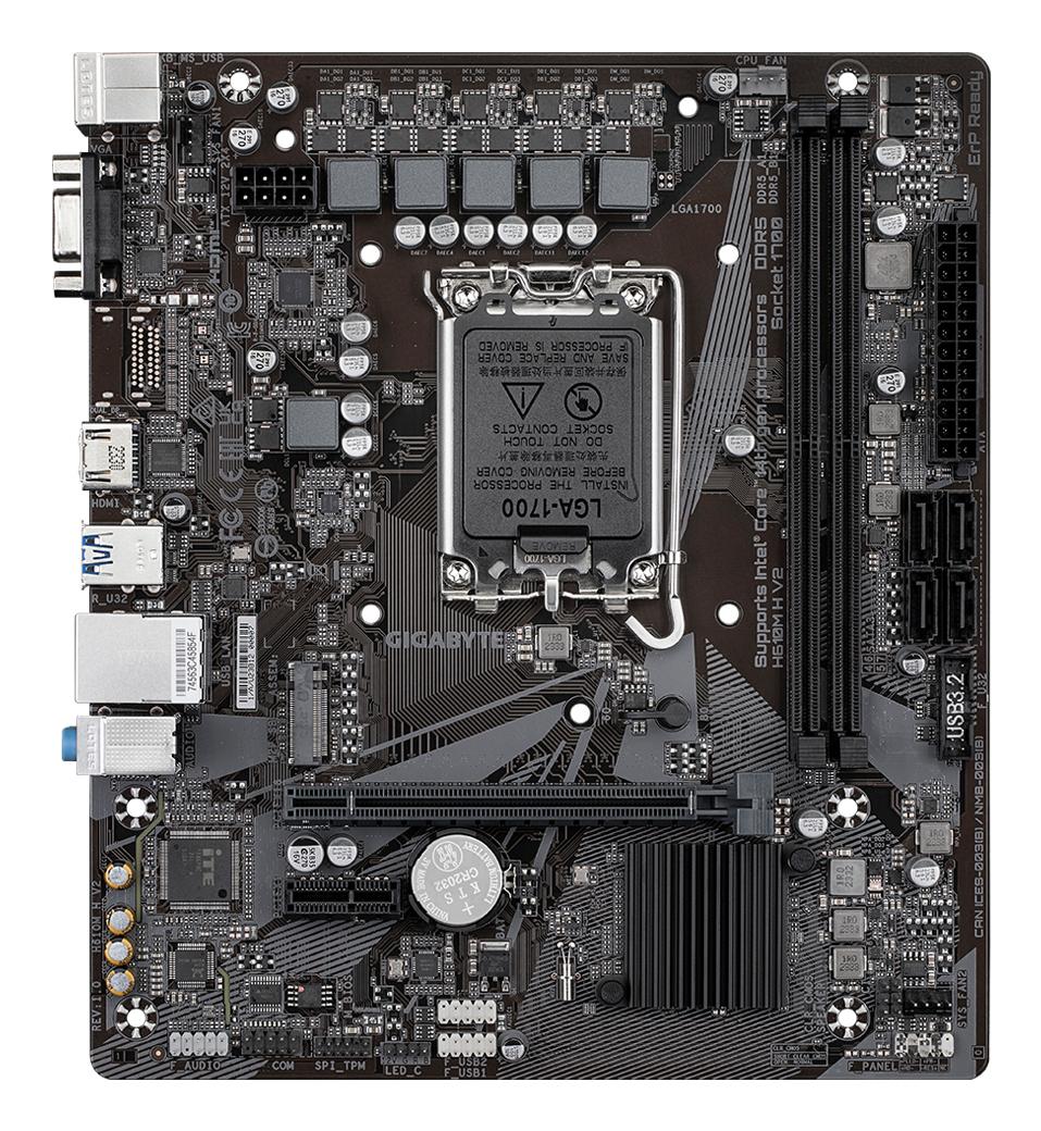 GIGABYTE Mainboard H610M H V2 / H610M H V2 Schwarz
