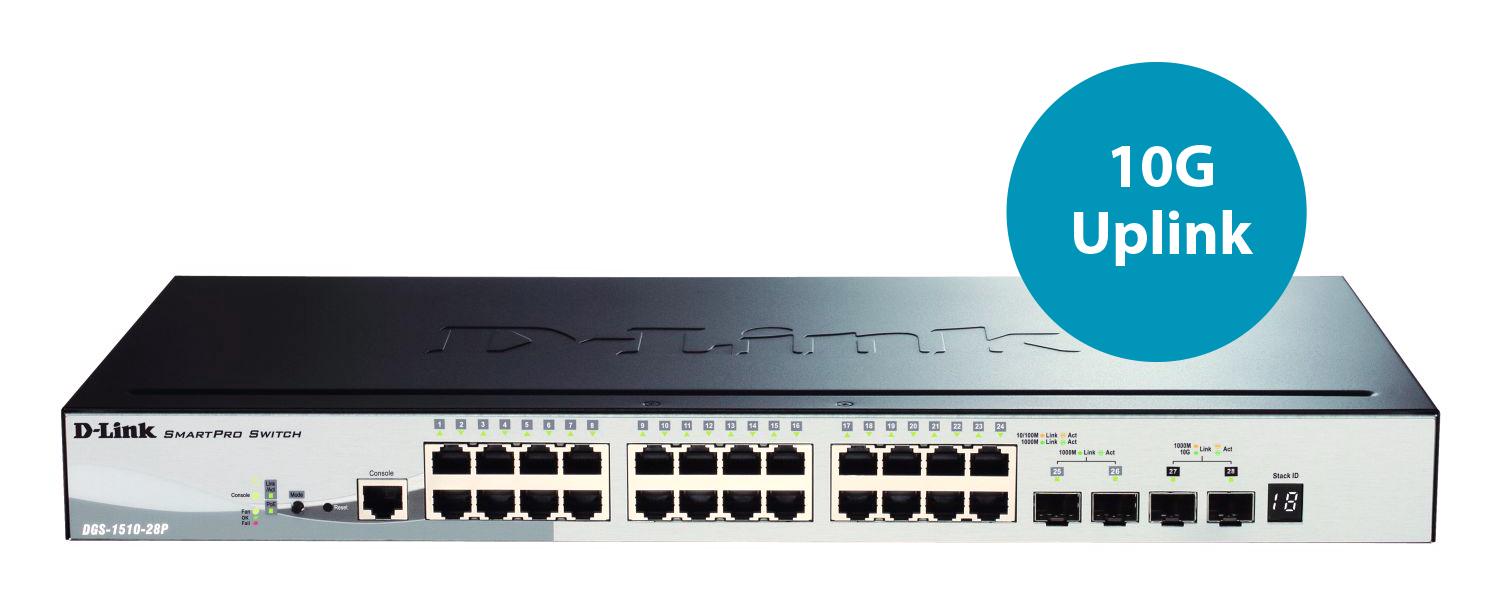 D-Link Switch DGS 1510-28P / DGS-1510-28P/E Noir