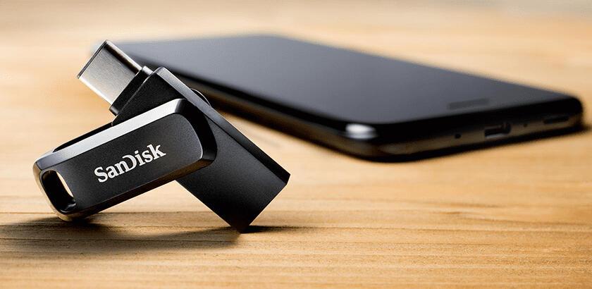 SanDisk Memoria USB Ultra Dual Drive Go 256GB / SDDDC3-256G-G46 Negro