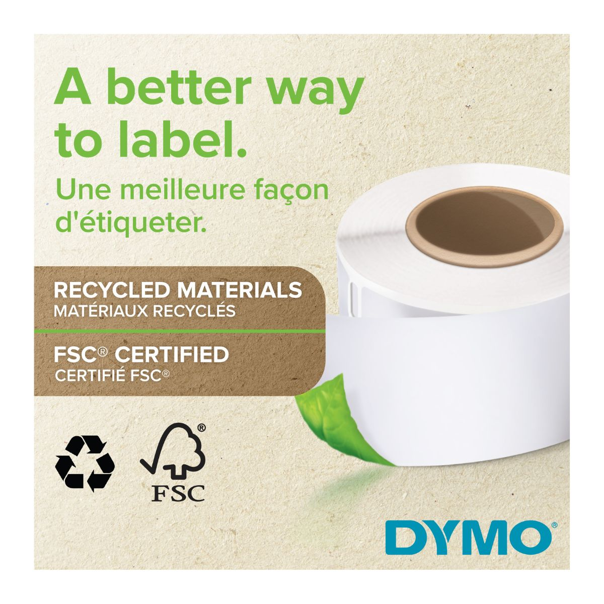 Dymo Étiquette 1983172 Blanc