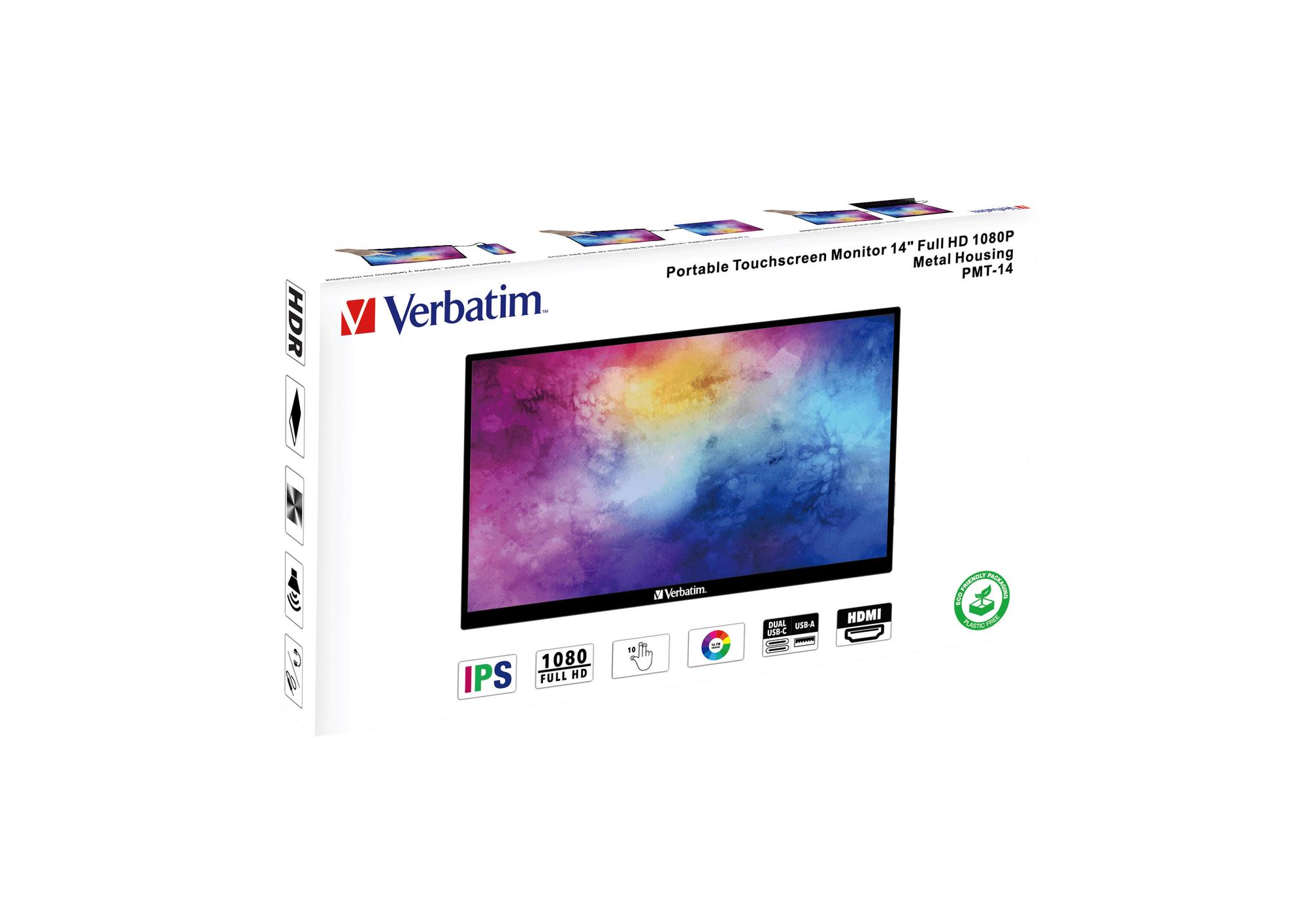 Verbatim Monitor PMT-14 / 49591 Black S 35.6 cm (14")