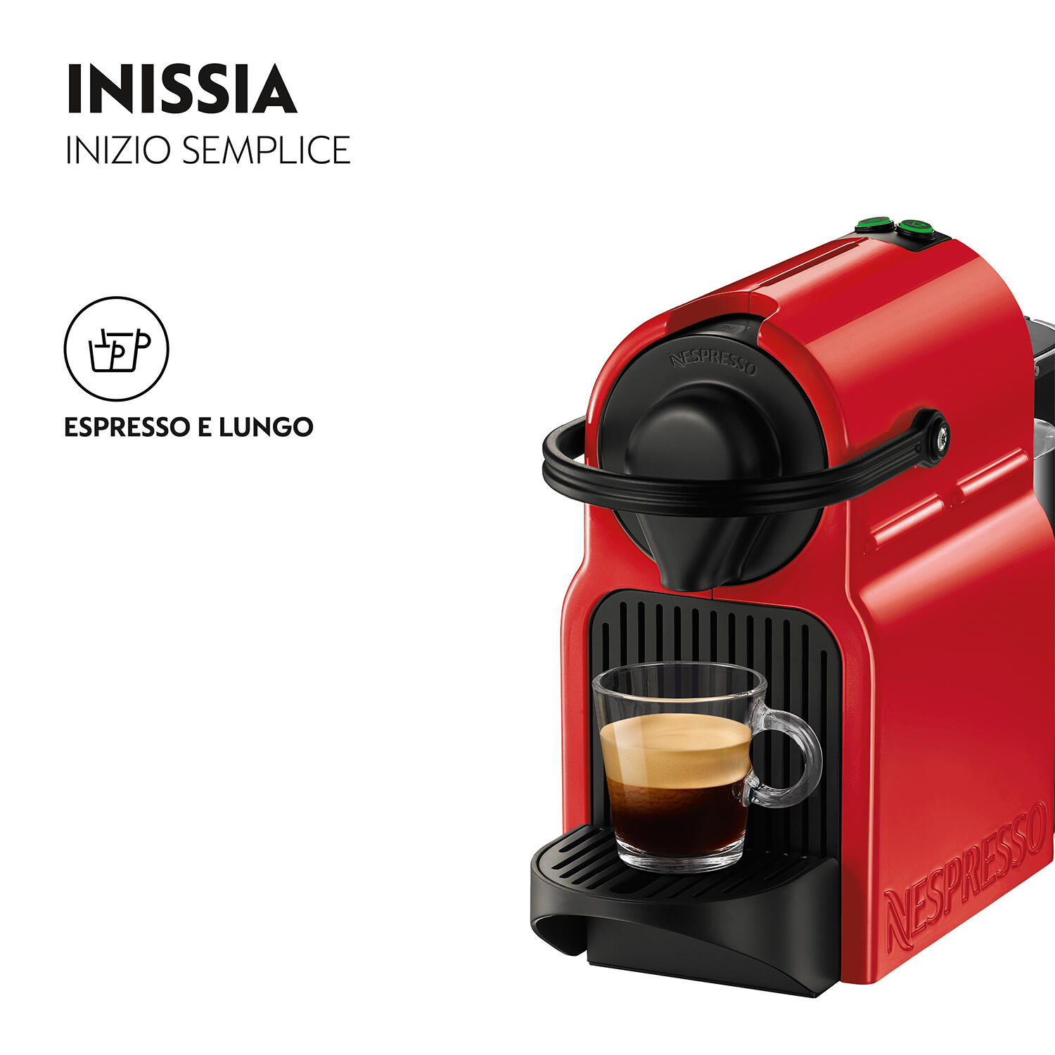 Krups Capsule machine Nespresso Inissia / XN1005K Red